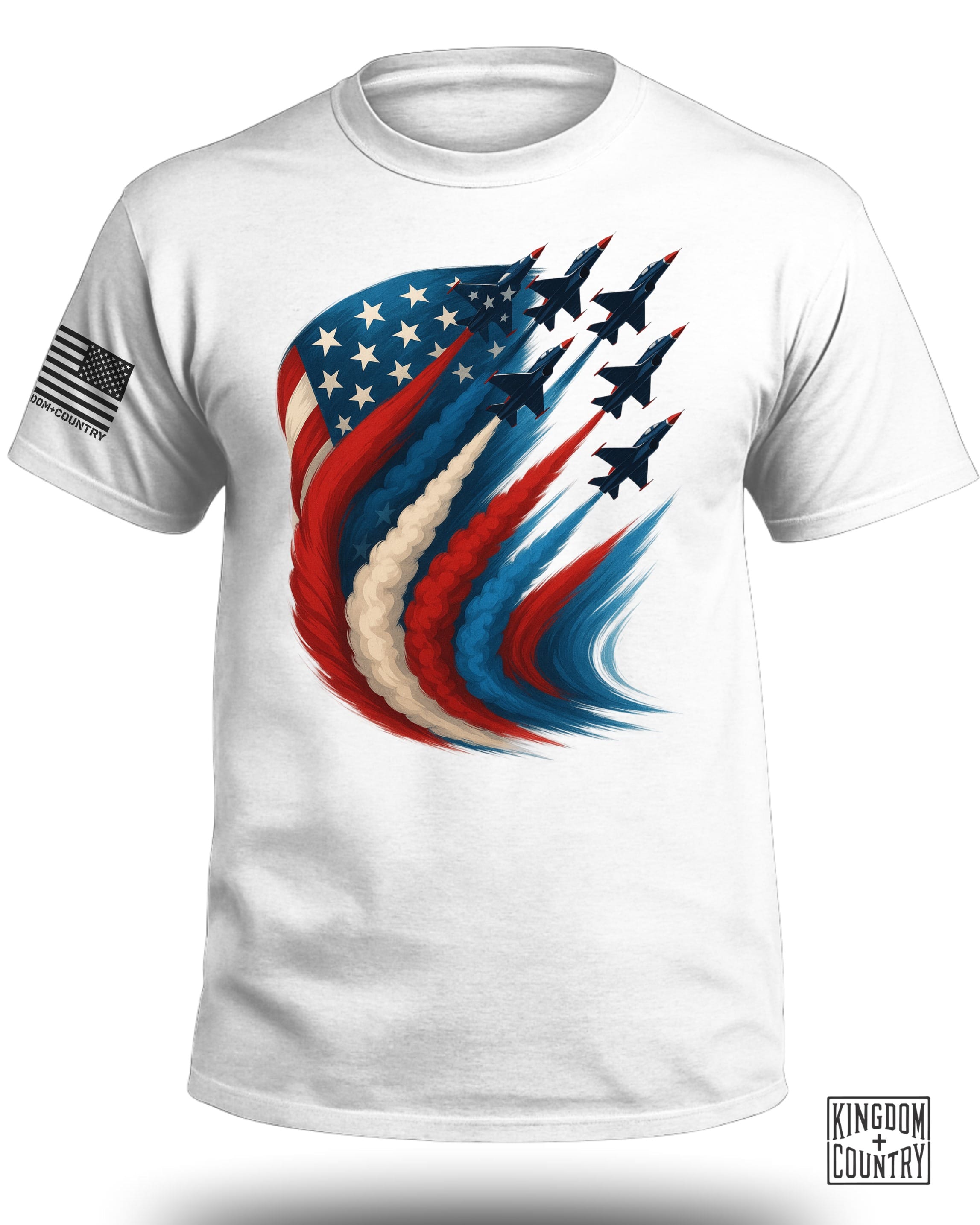 American Flag Fighter Jet T-Shirt