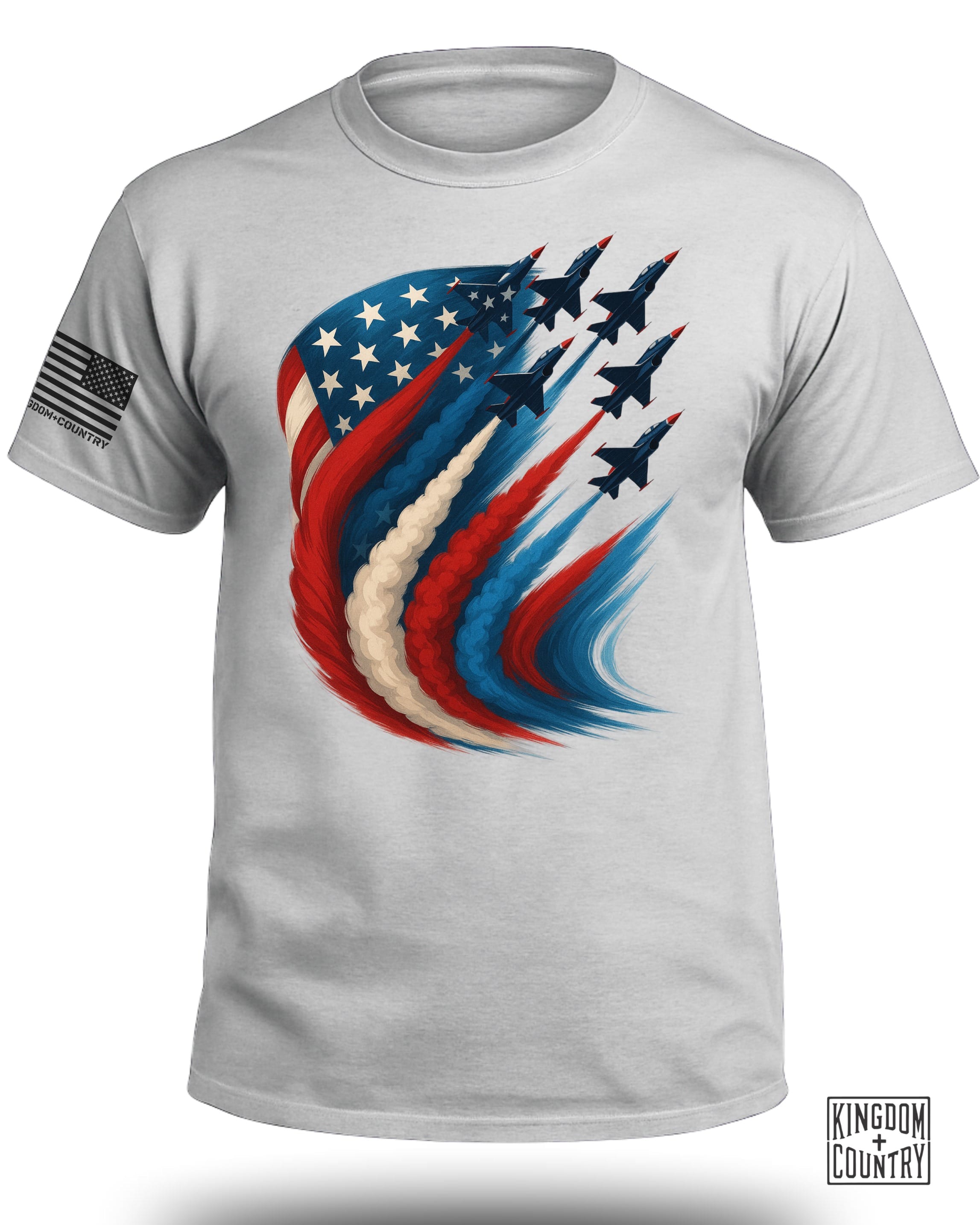 American Flag Fighter Jet T-Shirt