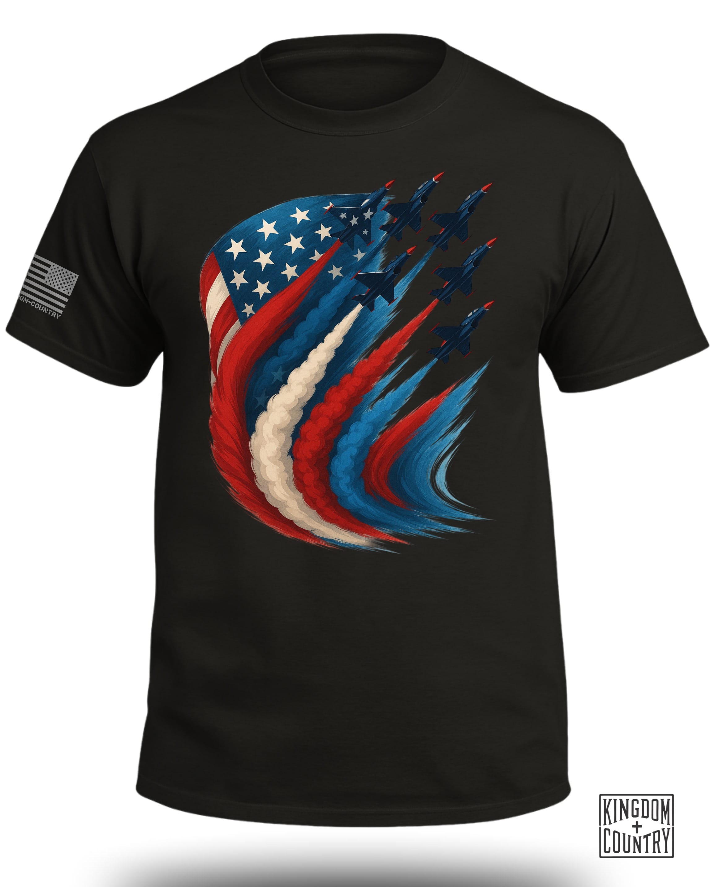 American Flag Fighter Jet T-Shirt