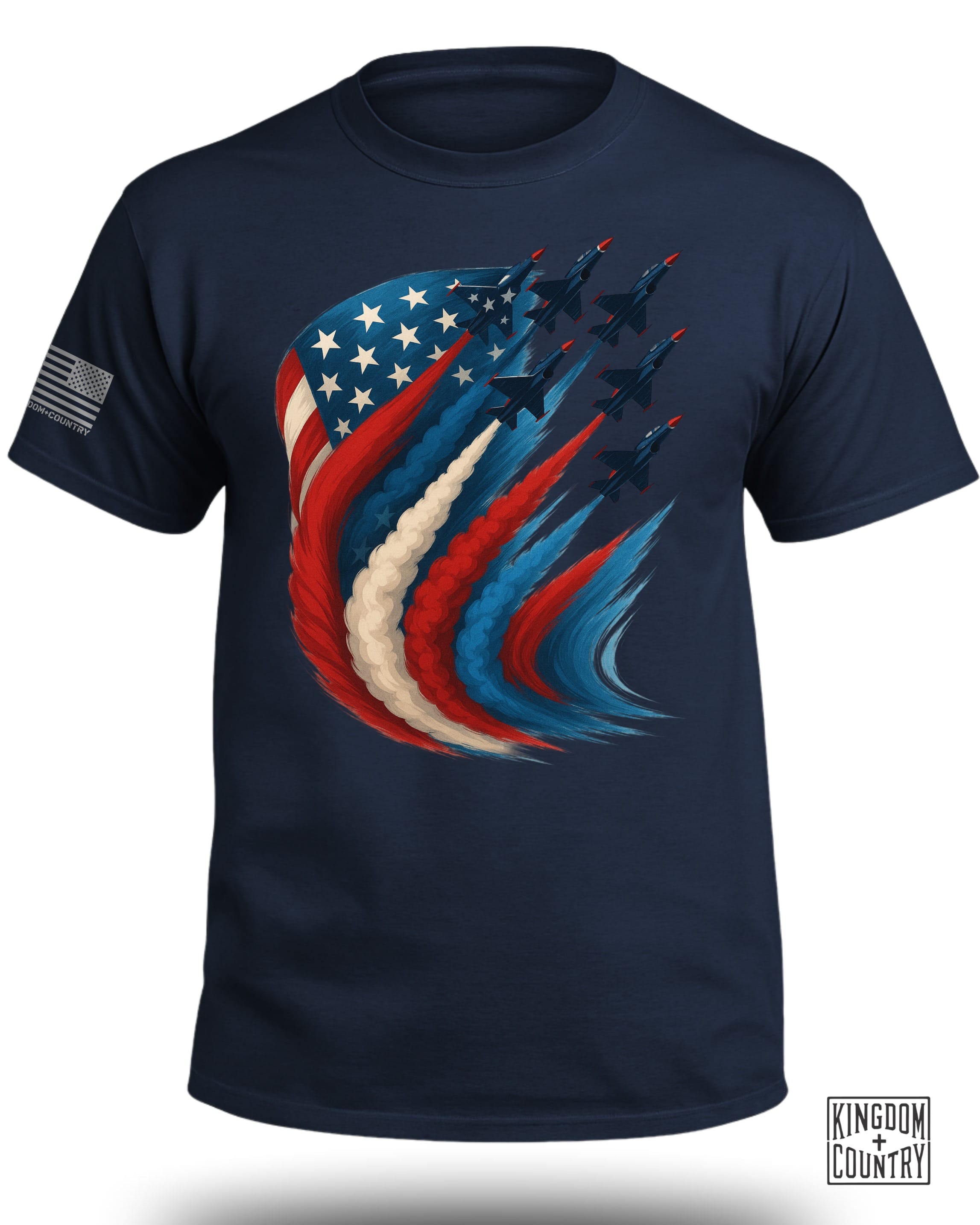 American Flag Fighter Jet T-Shirt