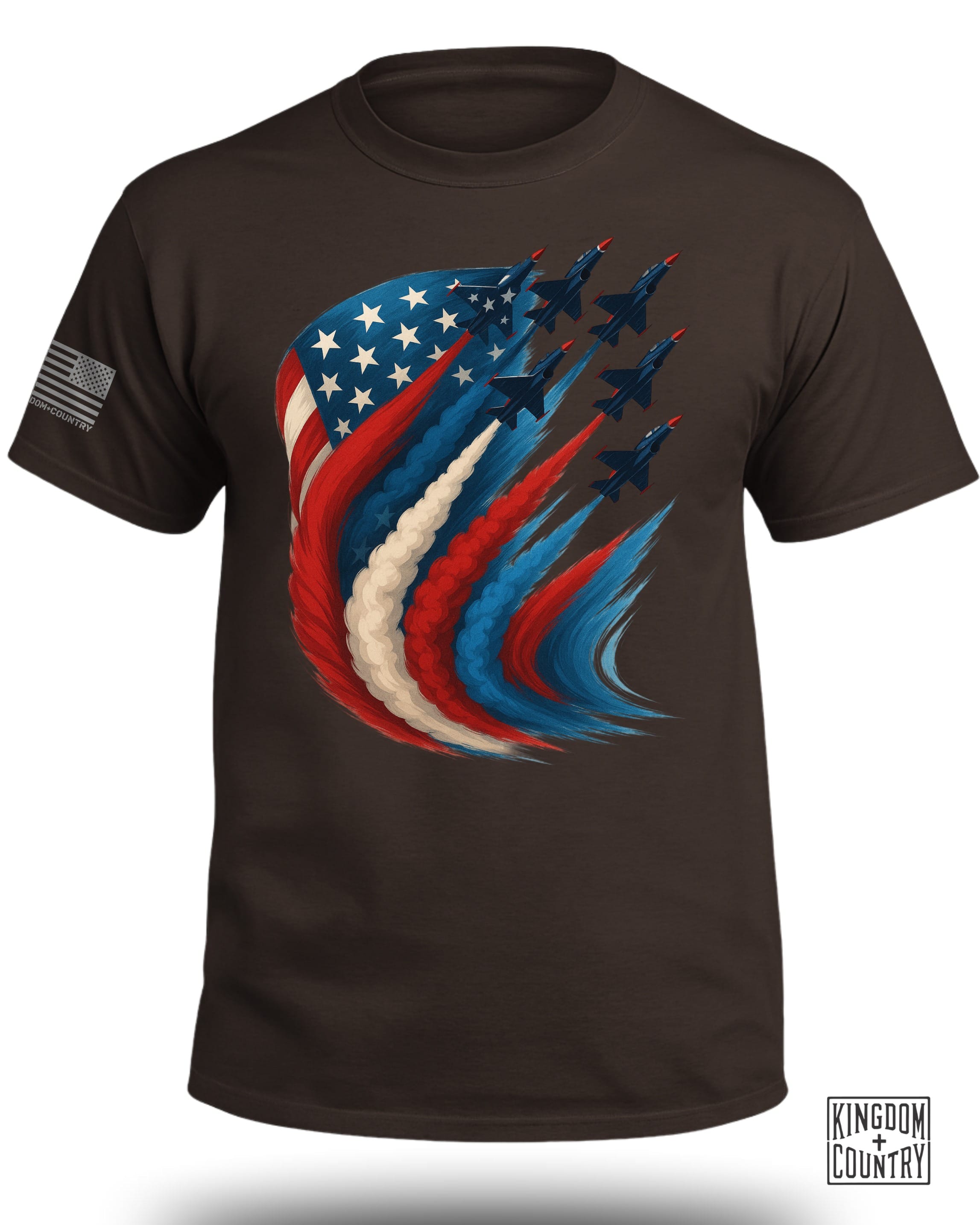 American Flag Fighter Jet T-Shirt