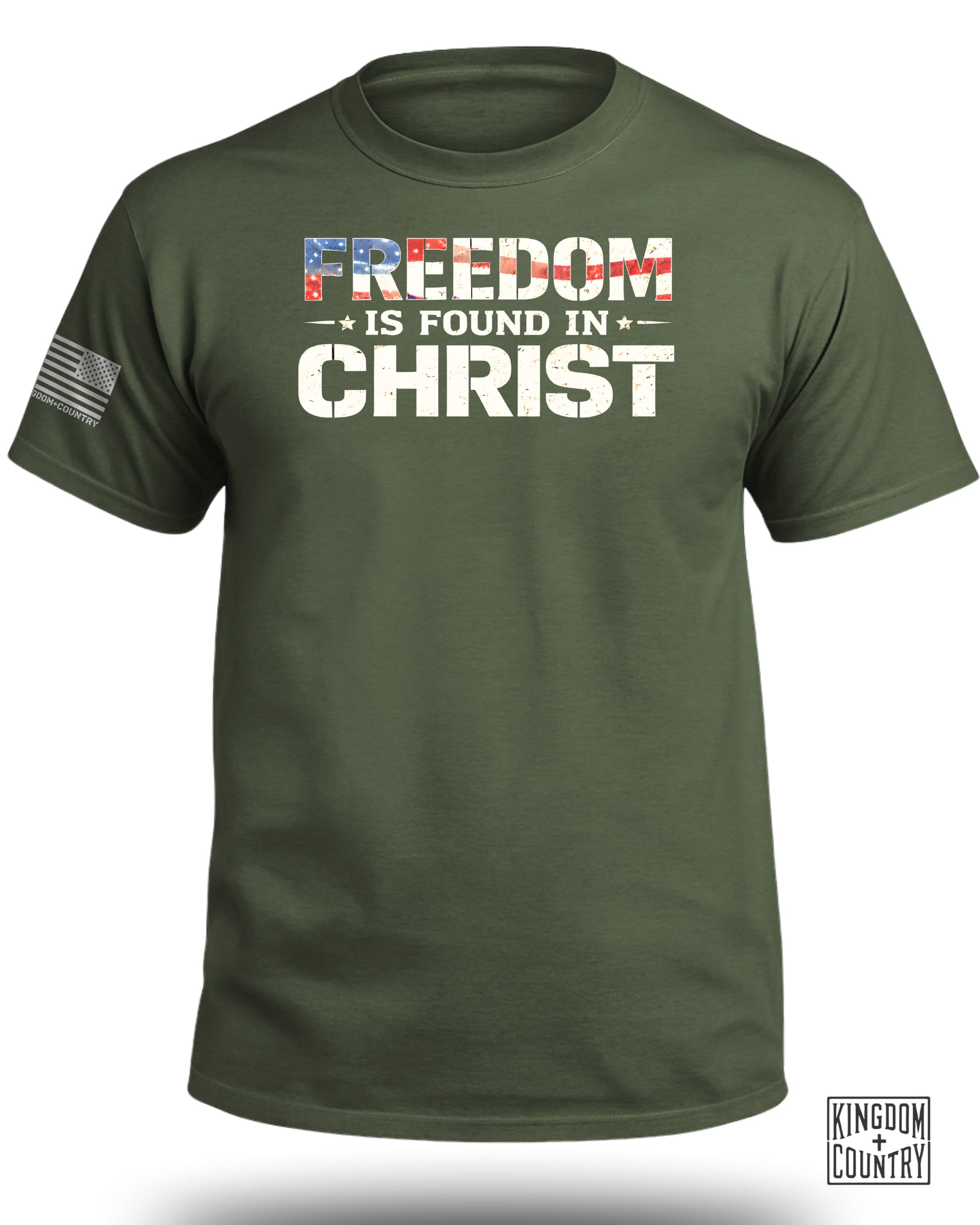 Freedom is Found in Christ Patriotic T-Shirt