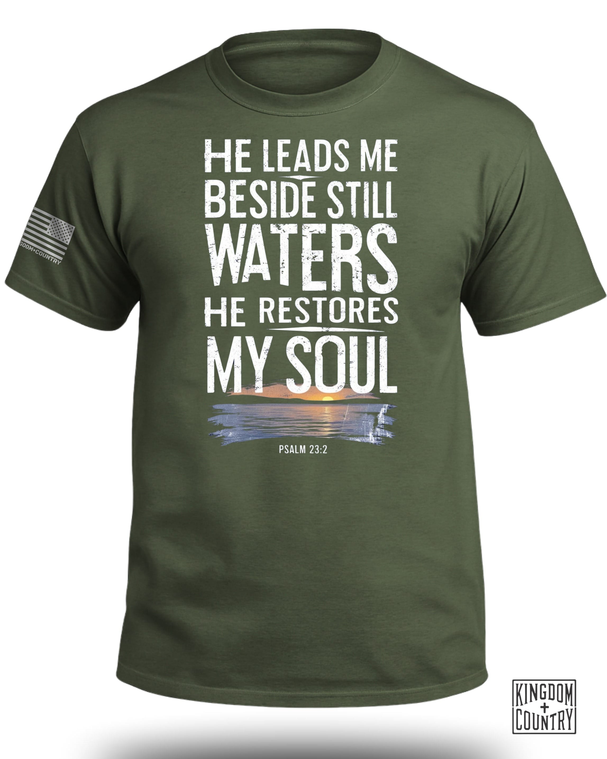 He Leads Me Beside Still Waters T-Shirt