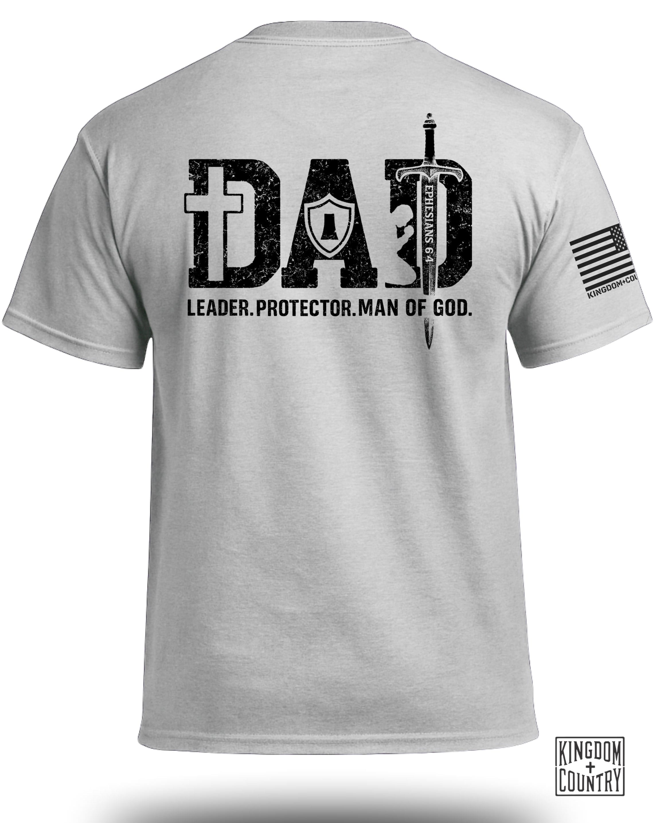 Dad-Leader Protector Man Of God T-Shirt
