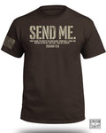 Send Me Isaiah 6:8 Christian T-Shirt (Front)