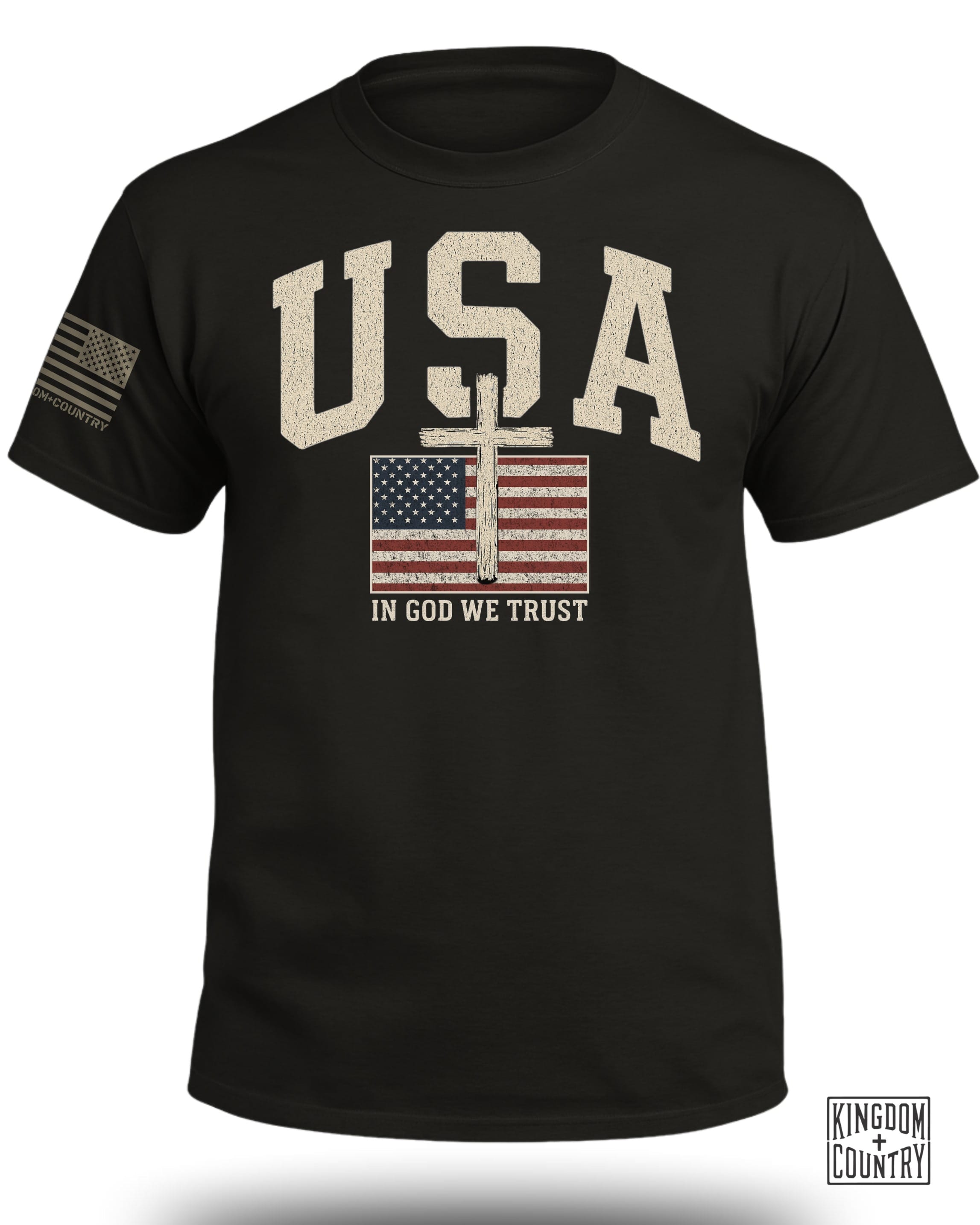 USA Flag Cross T-Shirt