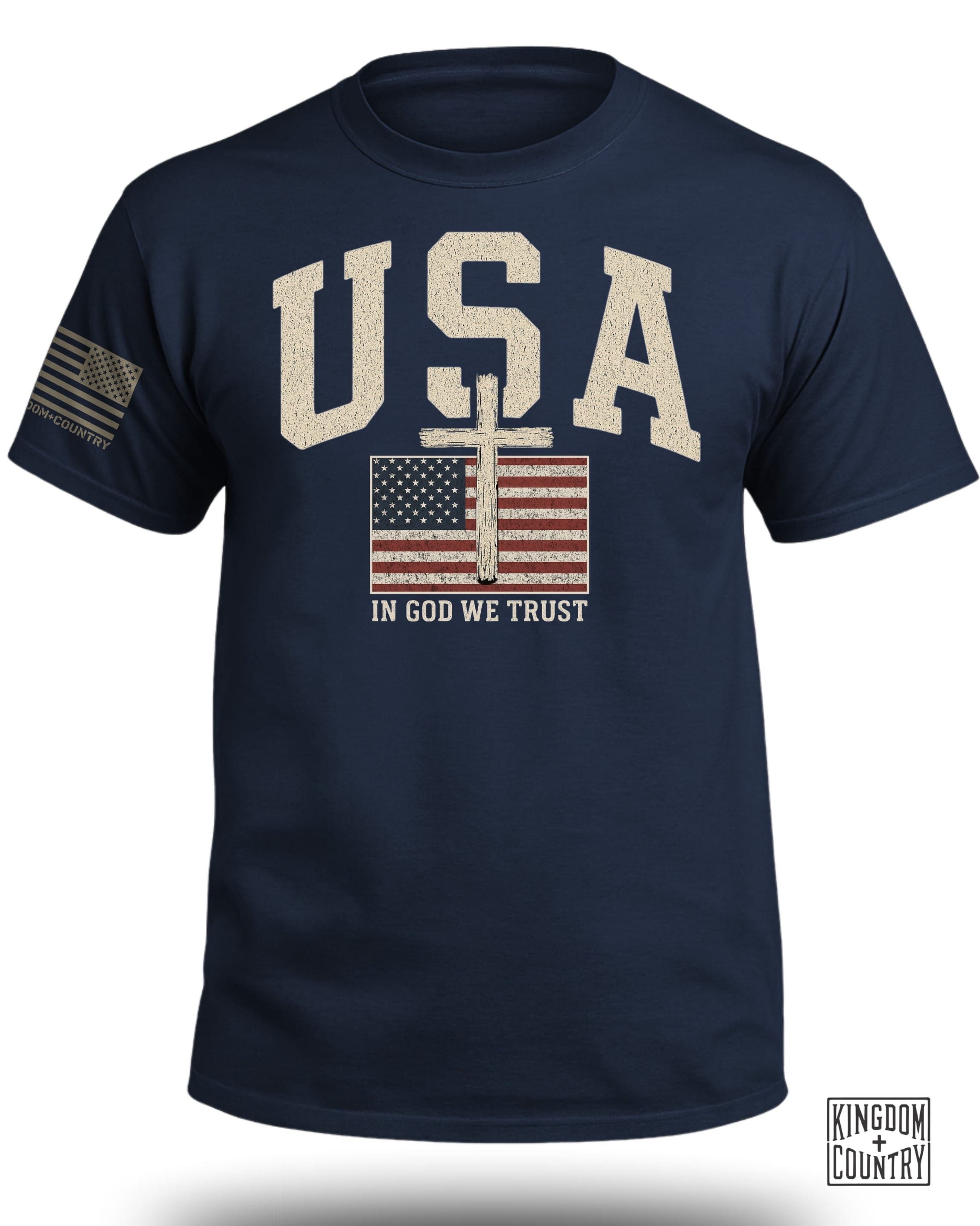USA Flag Cross T-Shirt