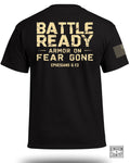 Battle Ready Armor On Fear Gone T-Shirt