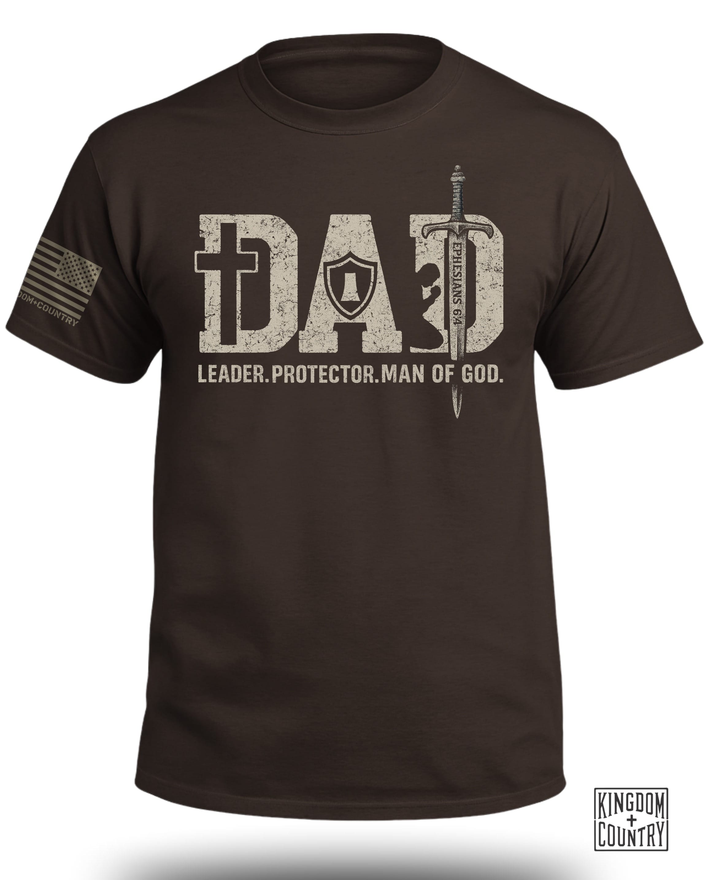 Dad-Leader Protector Man Of God (Front) T-Shirt
