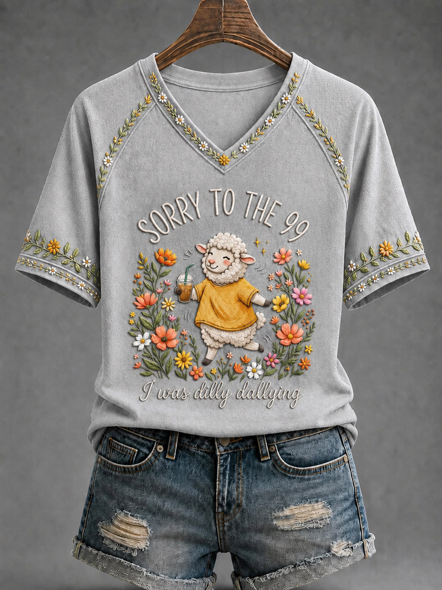Women's Funny Christian I Was Dilly Dallying Short Sleeve T-shirt