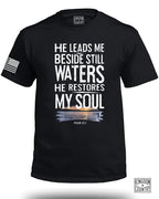He Leads Me Beside Still Waters T-Shirt