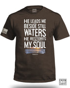 He Leads Me Beside Still Waters T-Shirt