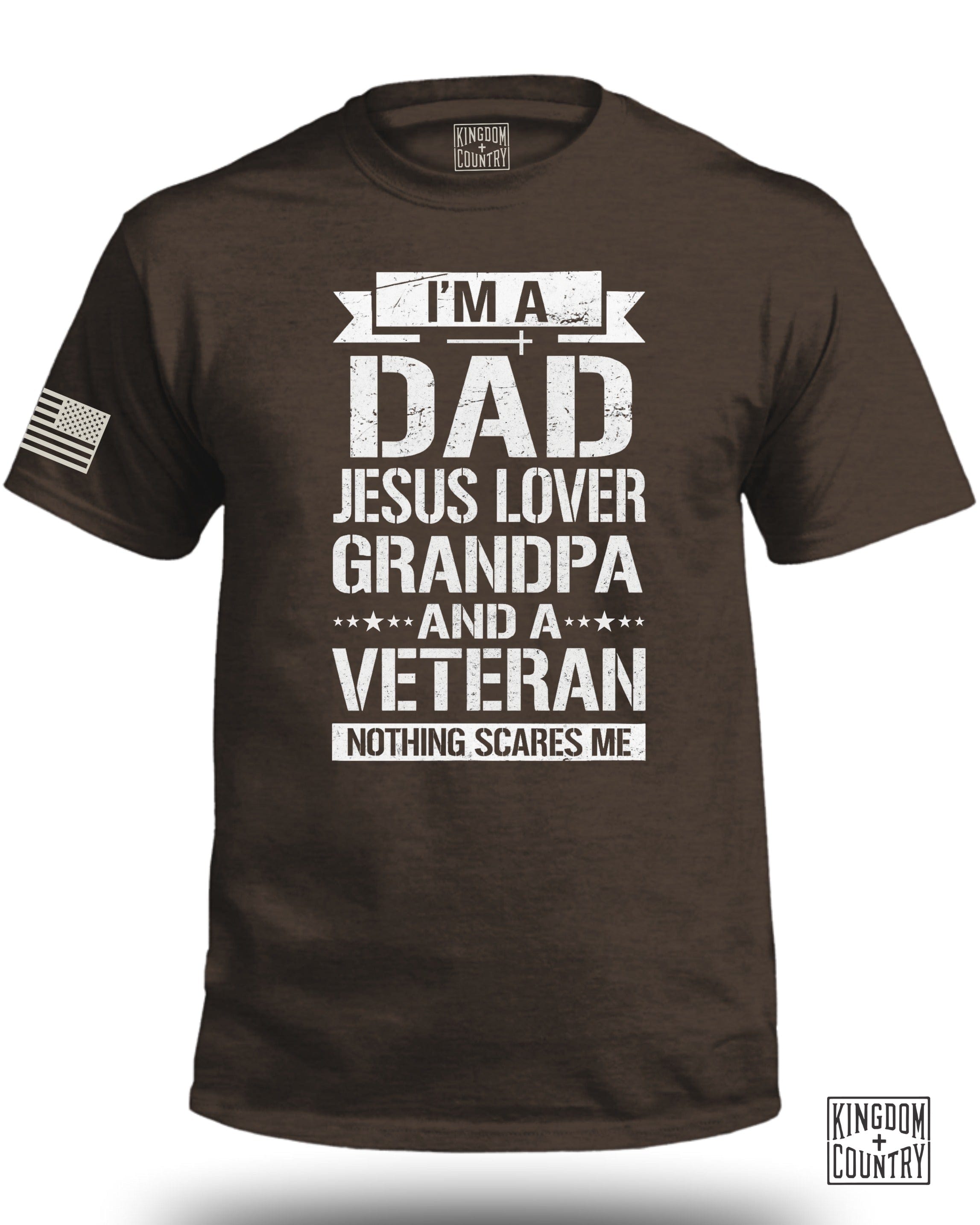 I am A Dad-Jesus Lover-Grandpa-Veteran T-Shirt