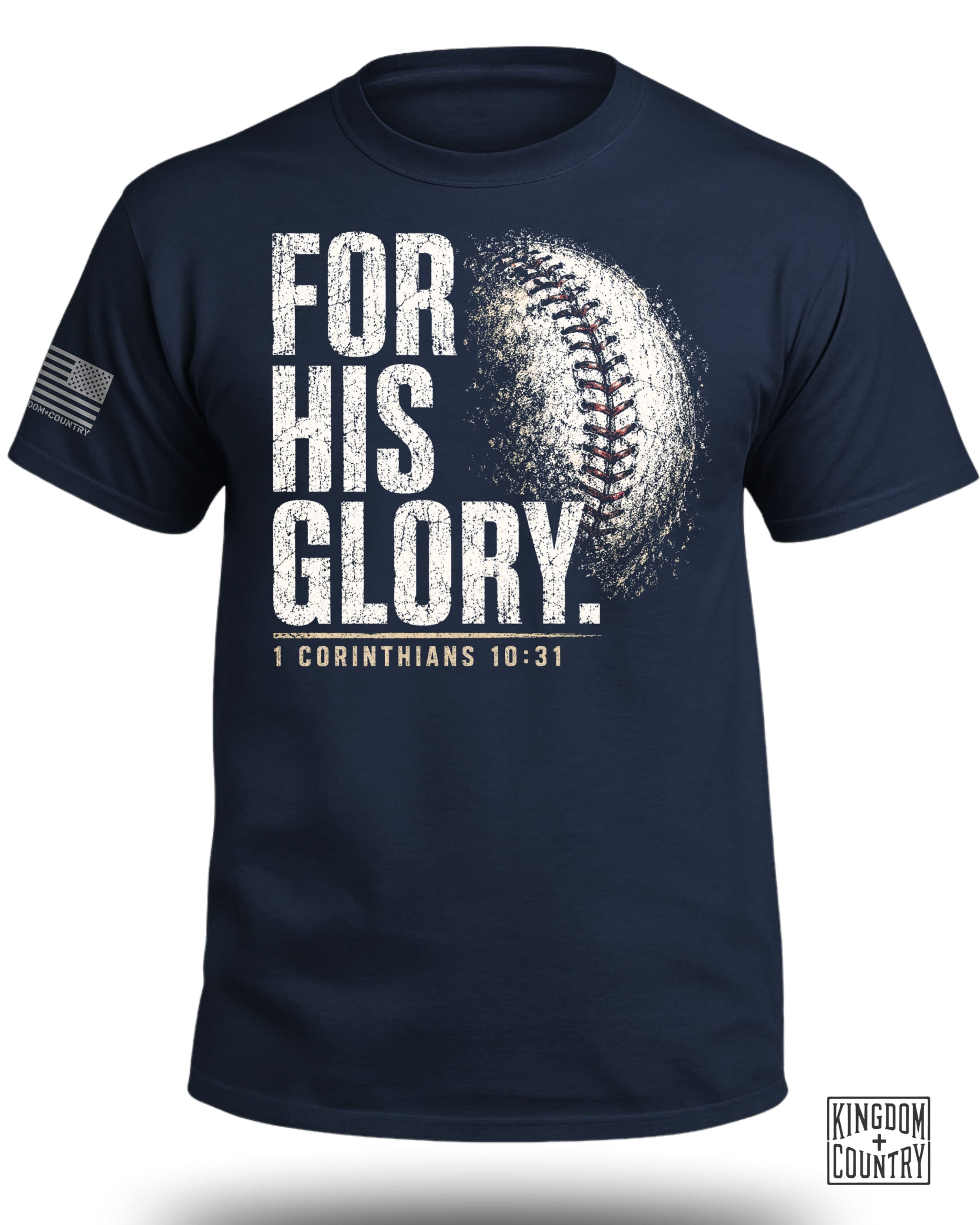 For His Glory Baseball T-Shirt