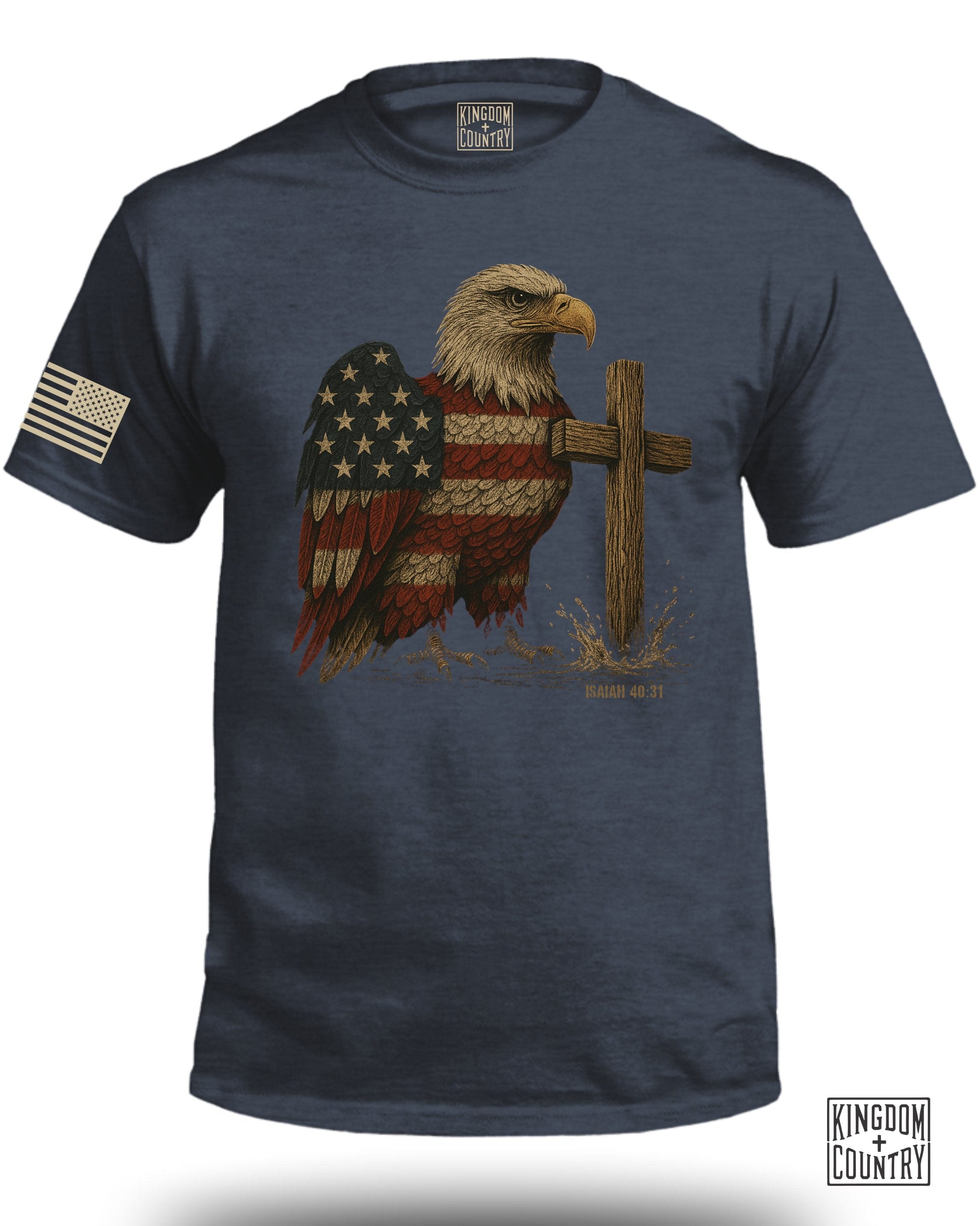 Patriotic Eagle Isaiah 40 31 T-Shirt