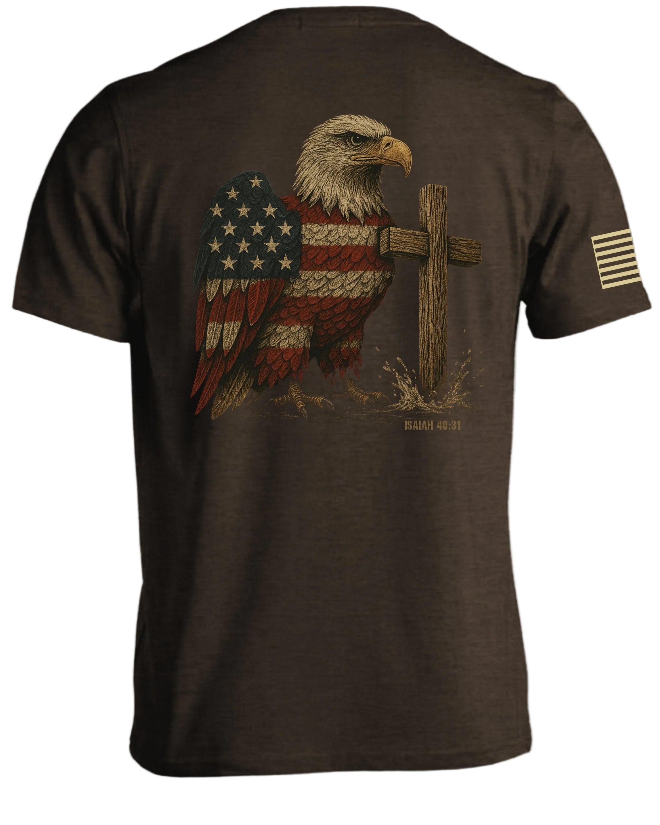 Patriotic Eagle Isaiah 40 31 T-Shirt
