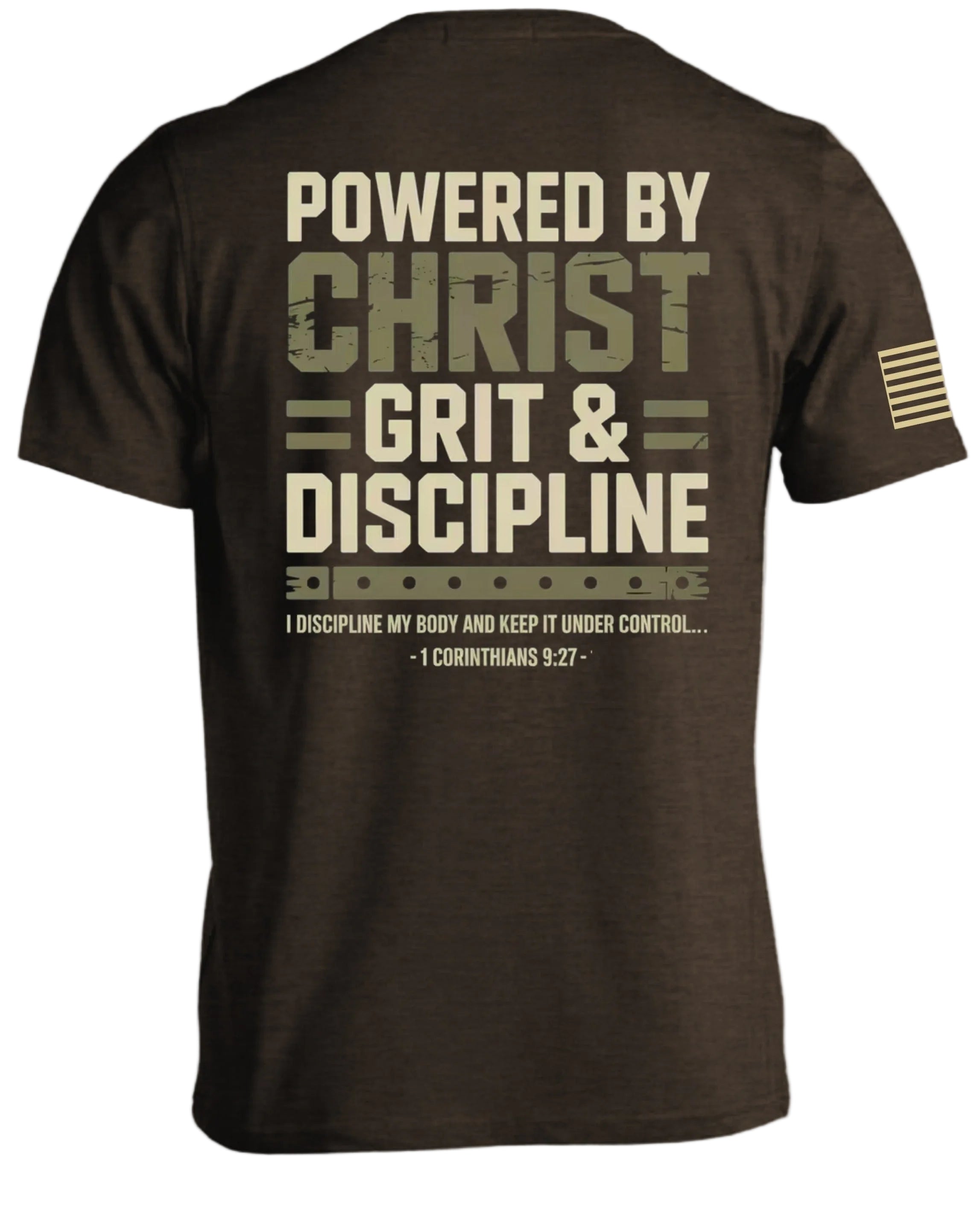 Powered By Christ, Grit & Discipline T-Shirt