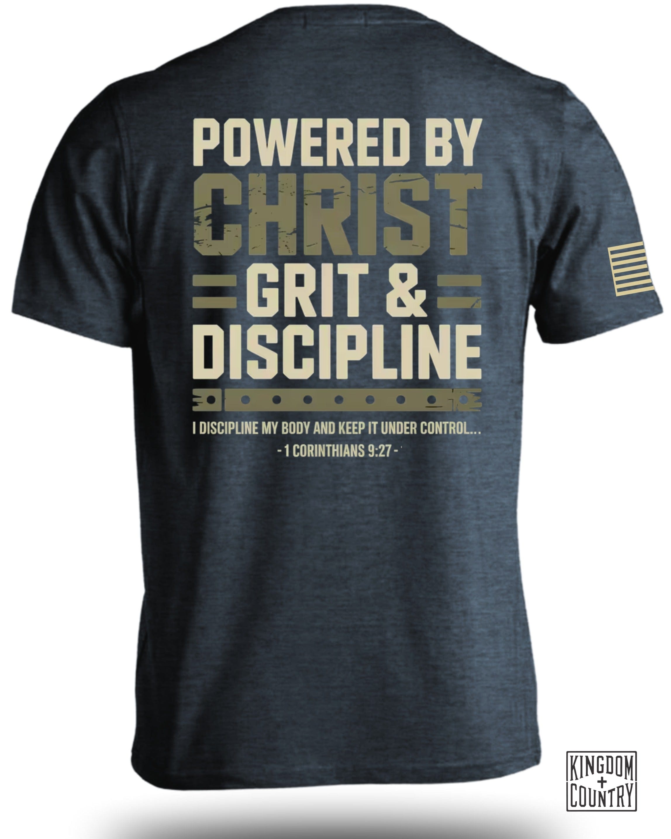 Powered By Christ, Grit & Discipline T-Shirt