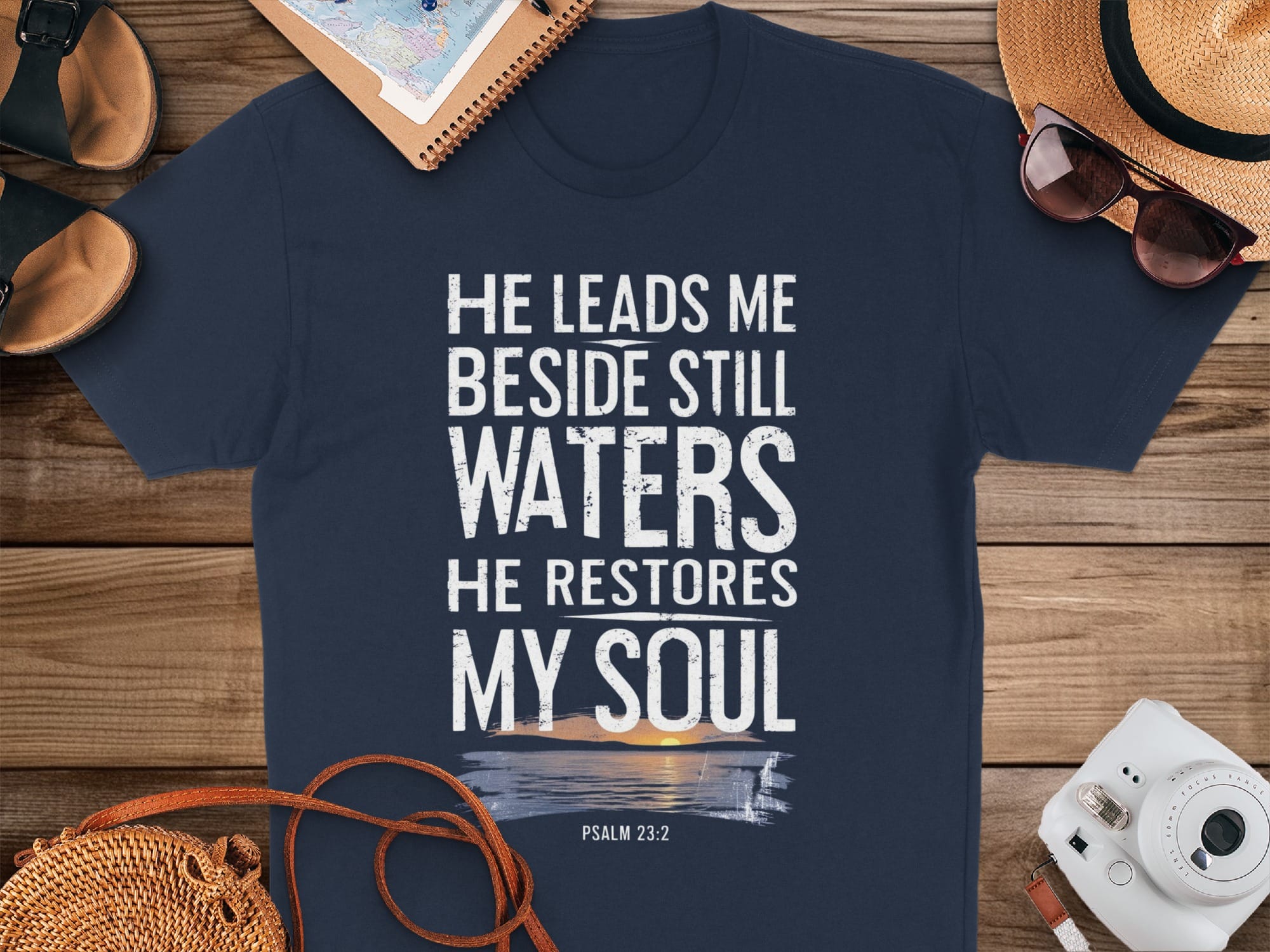 He Leads Me Beside Still Waters T-Shirt