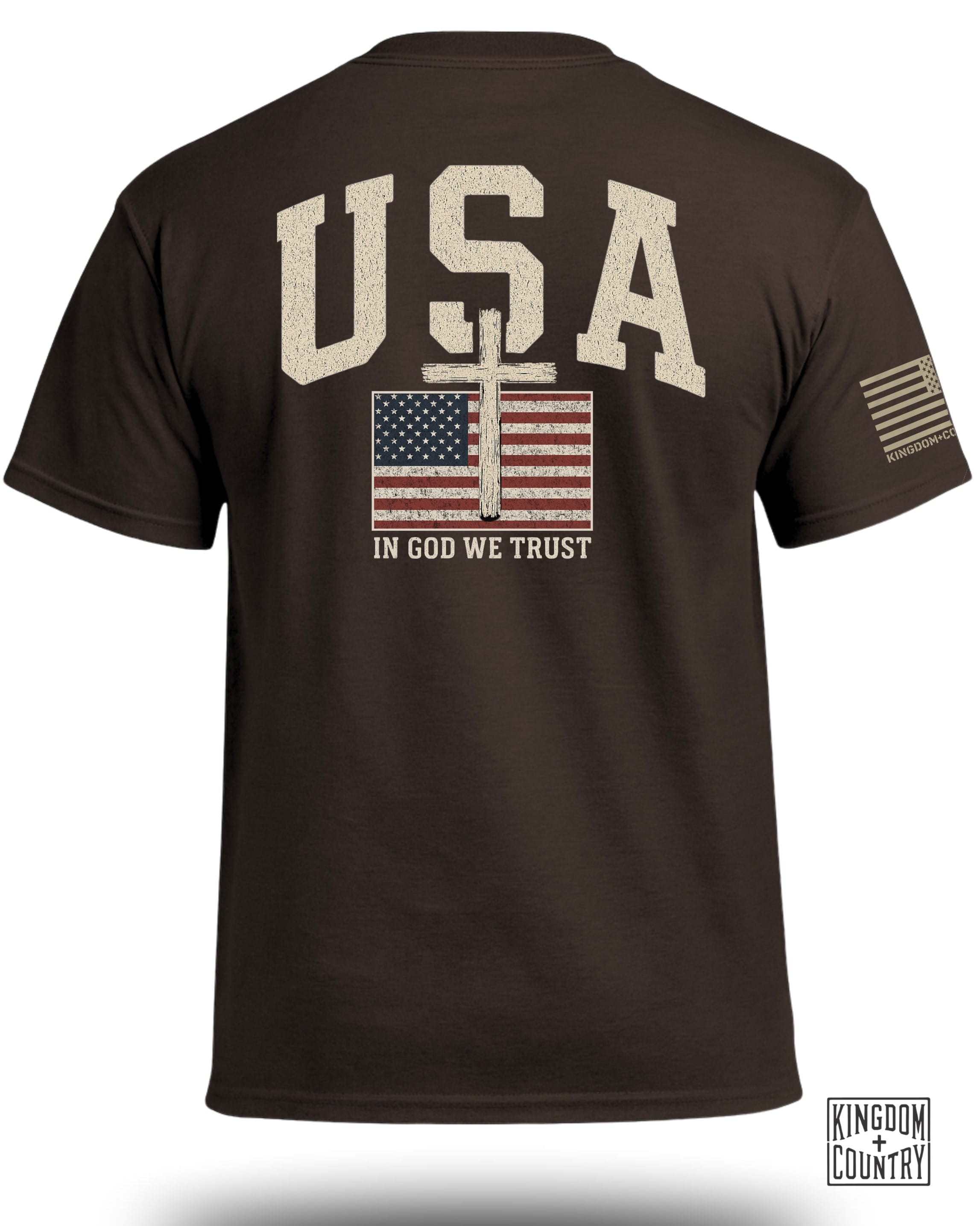 USA Flag Cross Patriotic T-Shirt