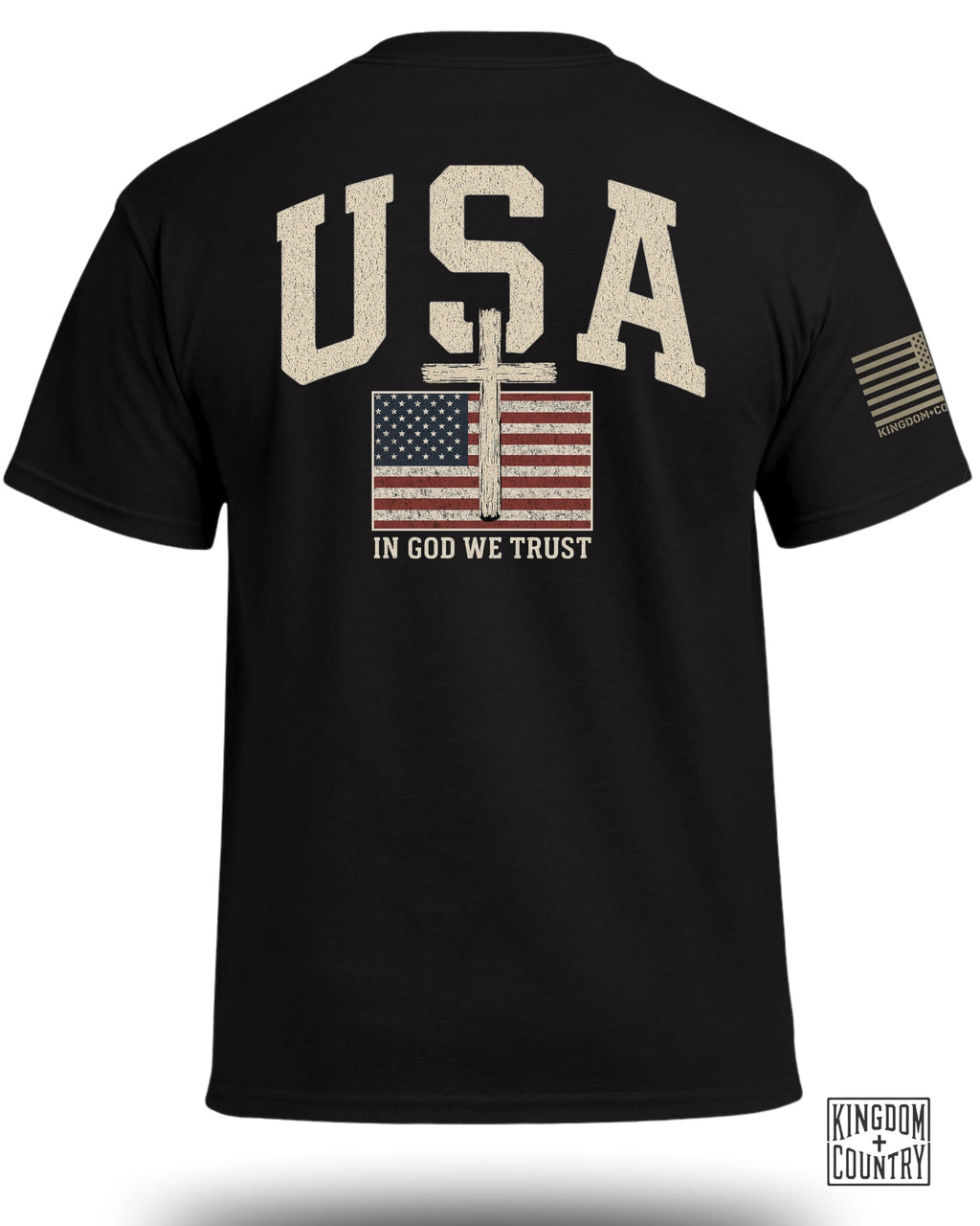 USA Flag Cross Patriotic T-Shirt