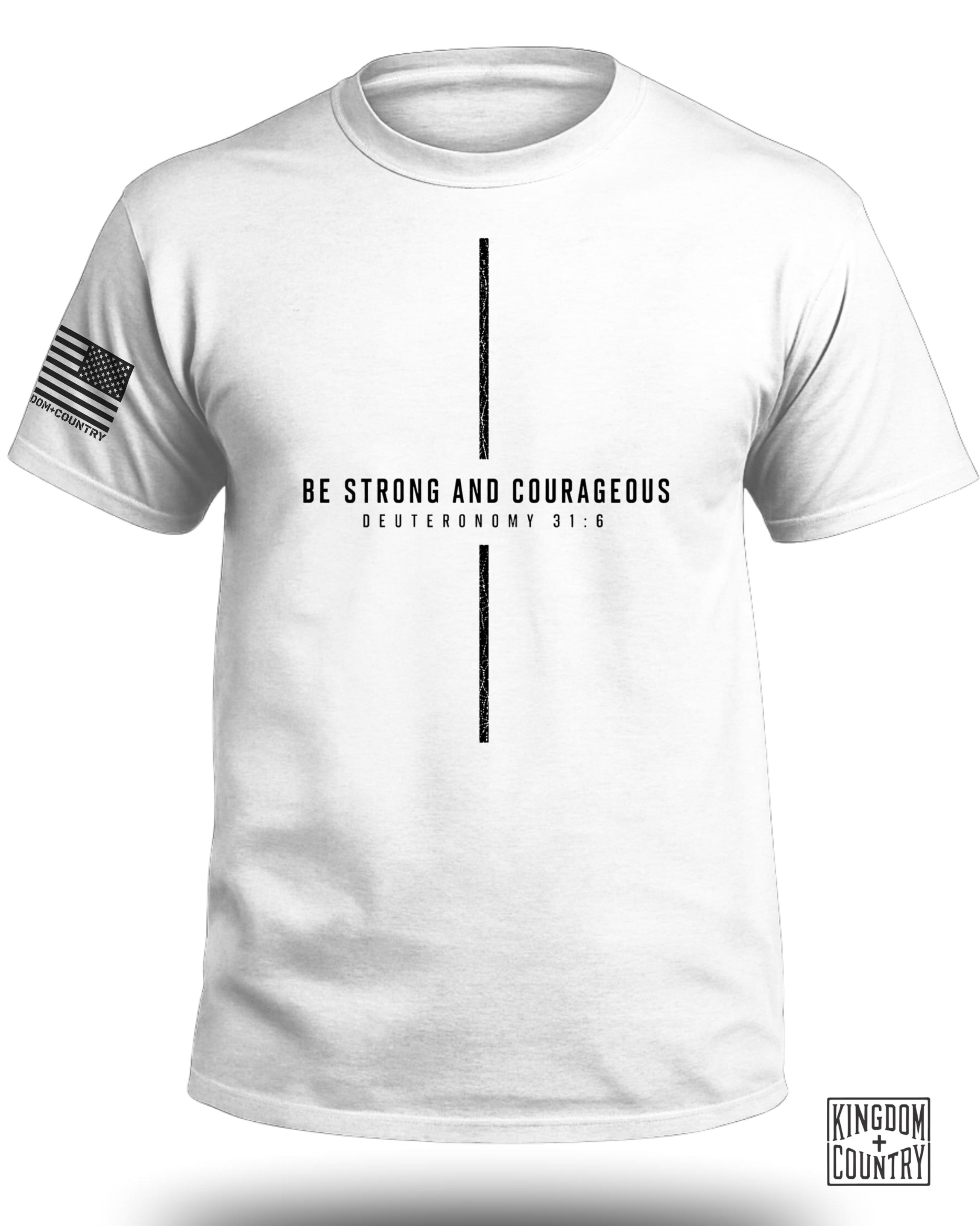 Be Strong and Courageous Cross T-Shirt
