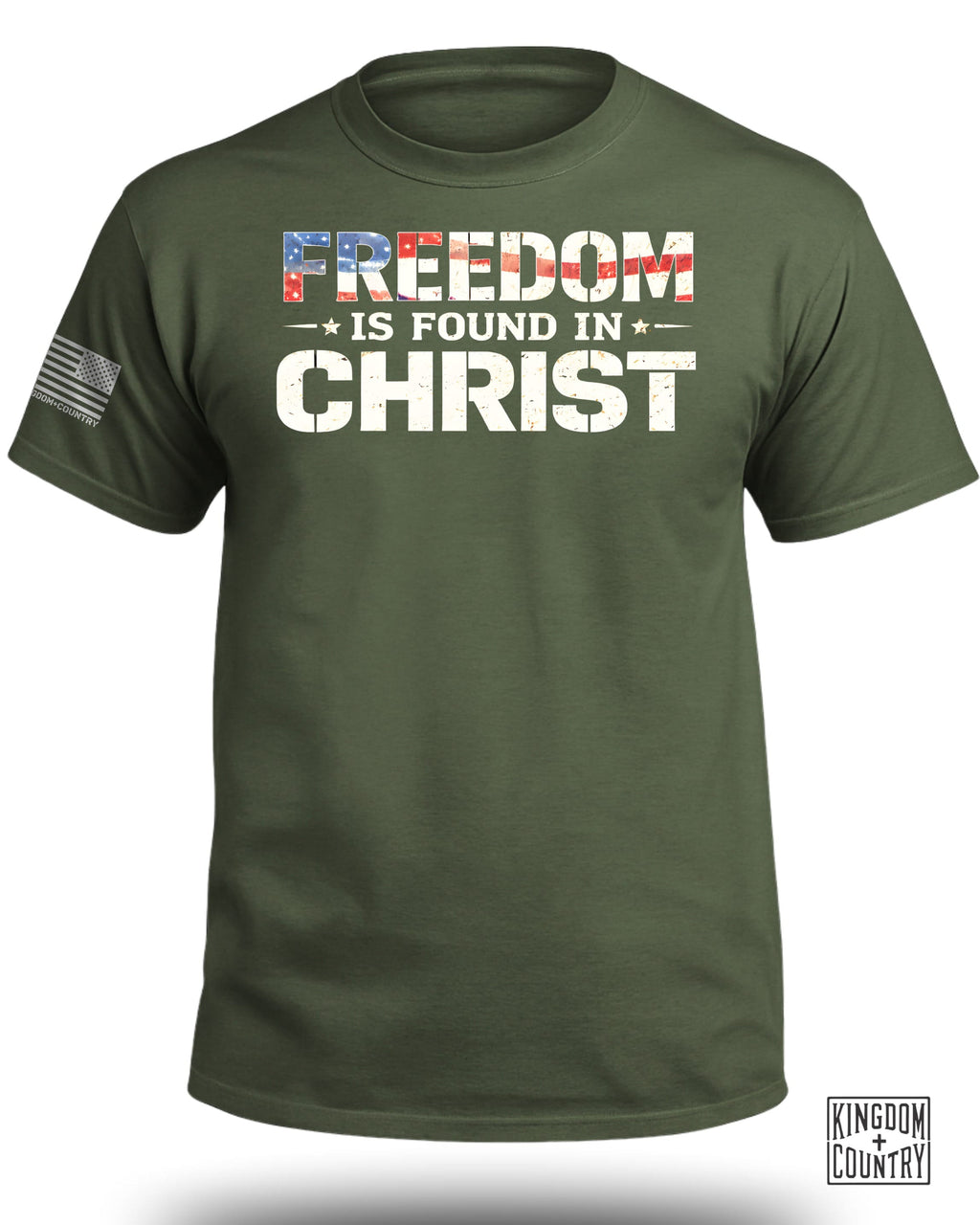 Freedom is Found in Christ Patriotic T-Shirt