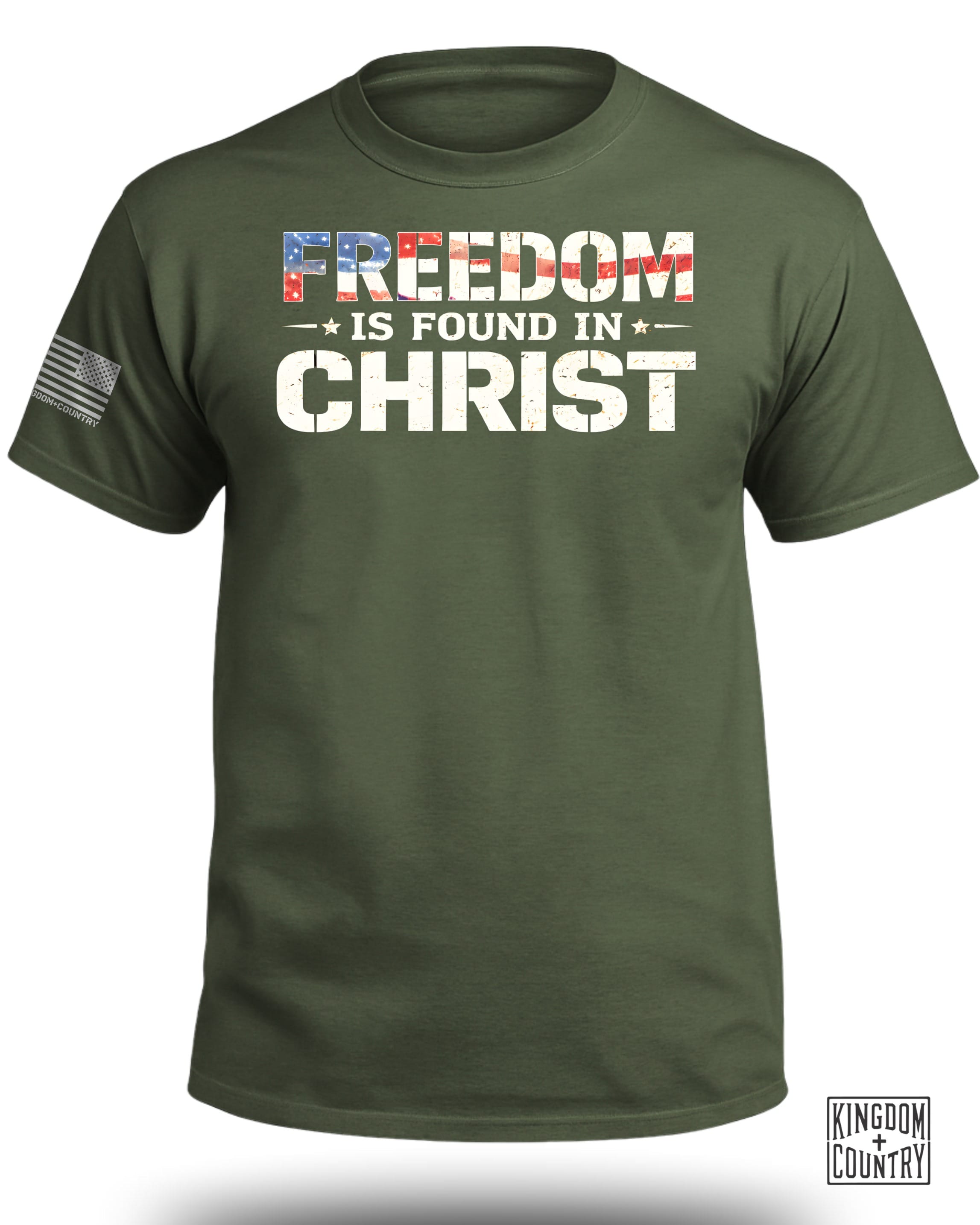 Freedom is Found in Christ Patriotic T-Shirt