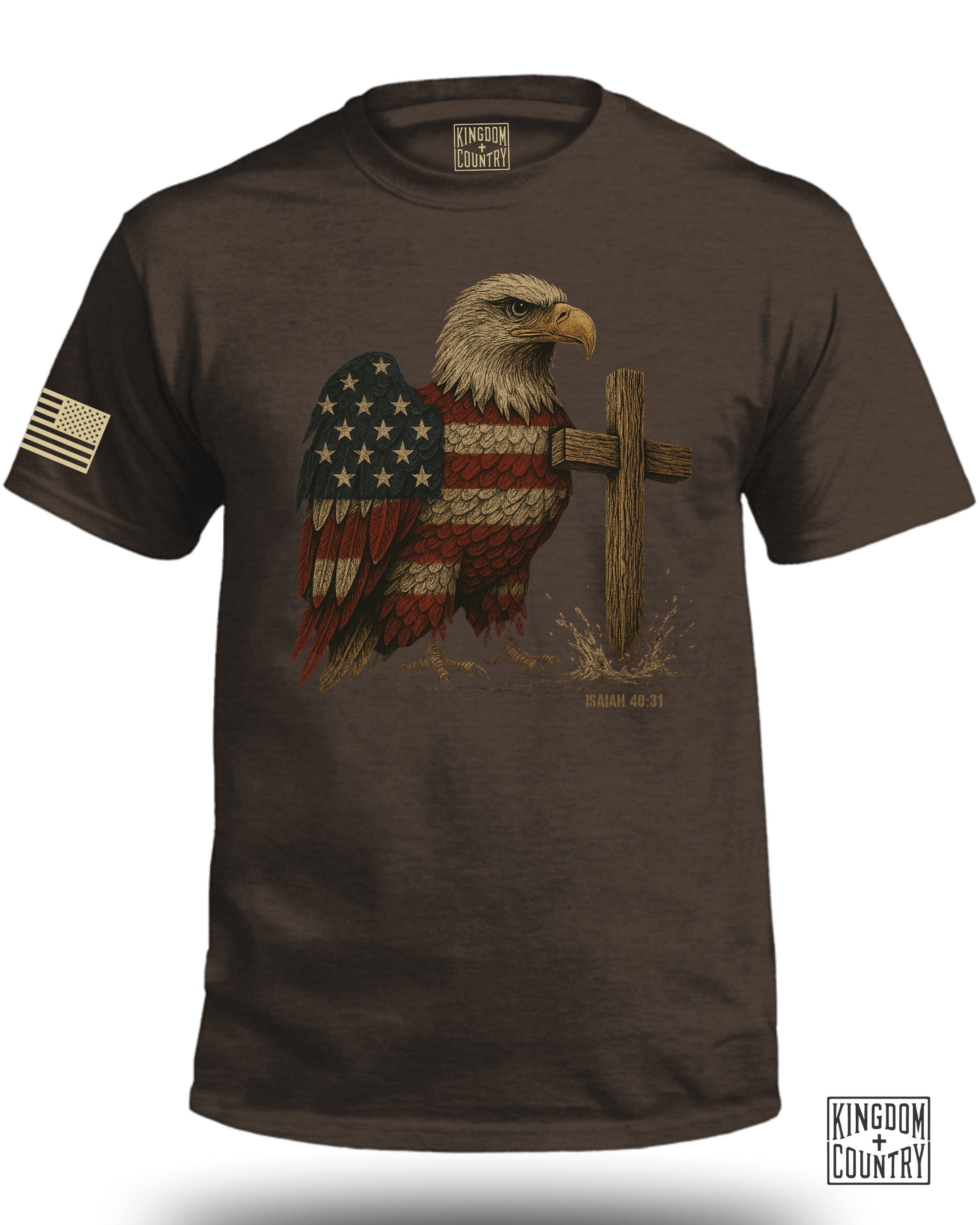 Patriotic Eagle Isaiah 40 31 T-Shirt