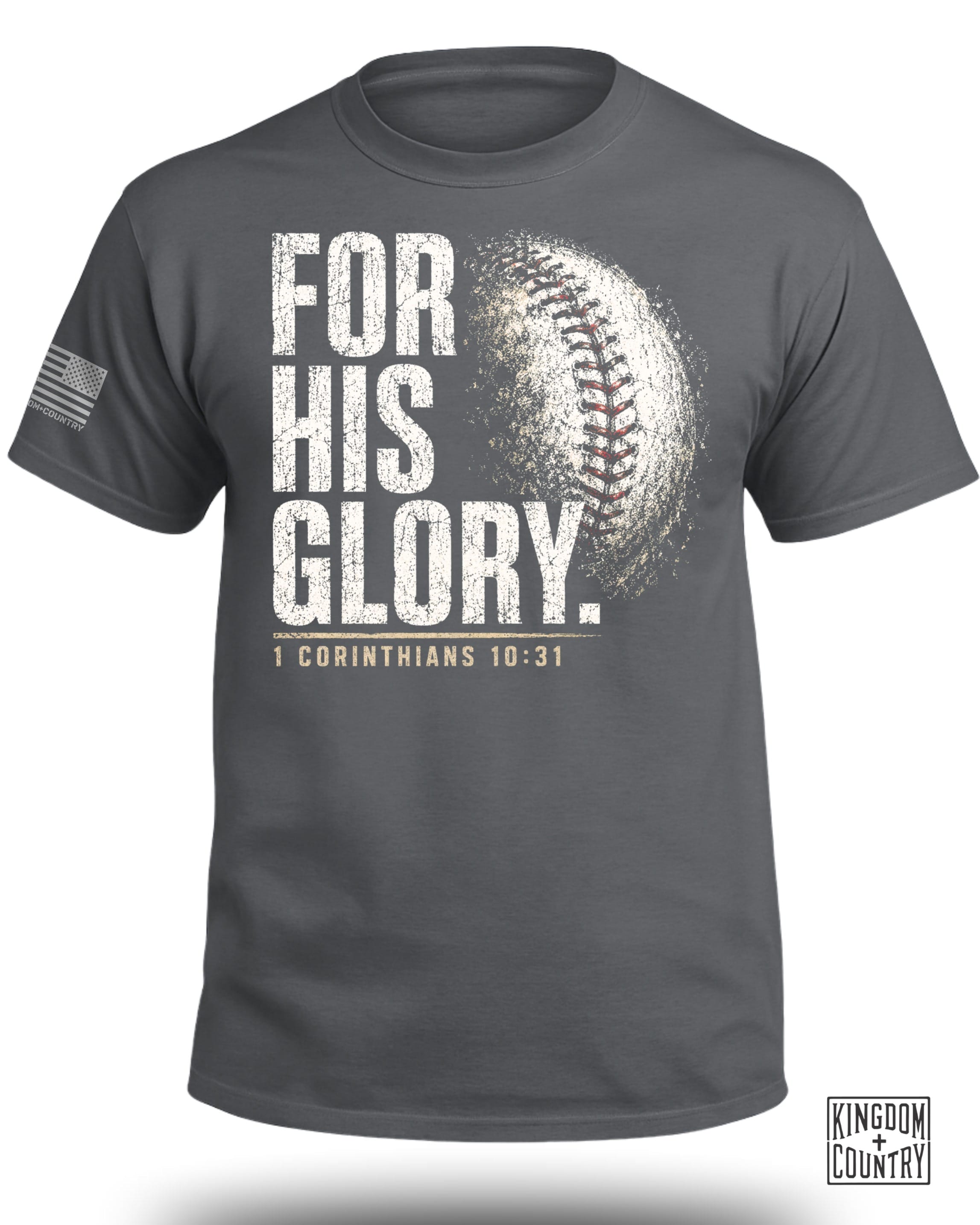 For His Glory Baseball T-Shirt