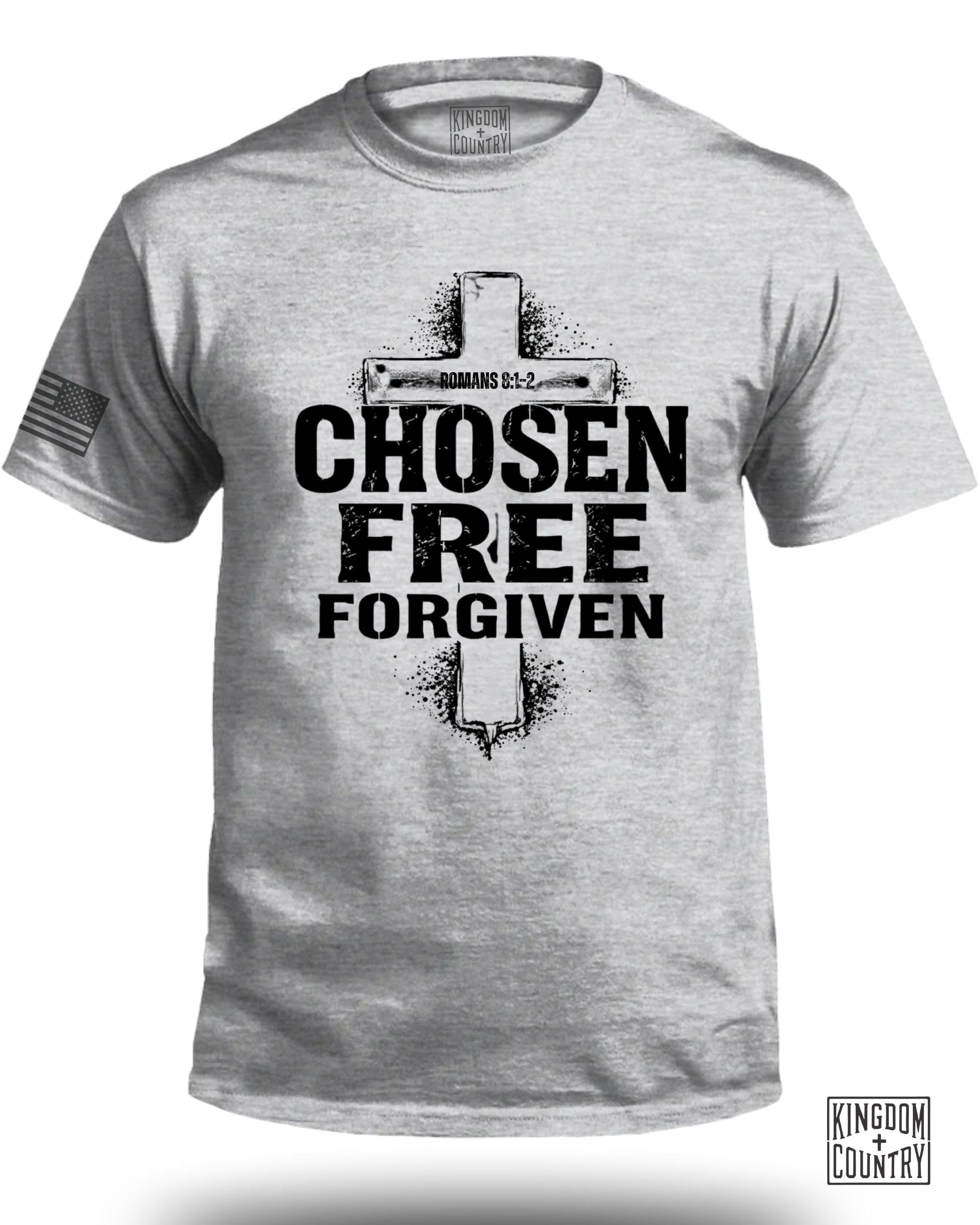 Chosen Free Forgiven Romans 8:1-2 T-Shirt