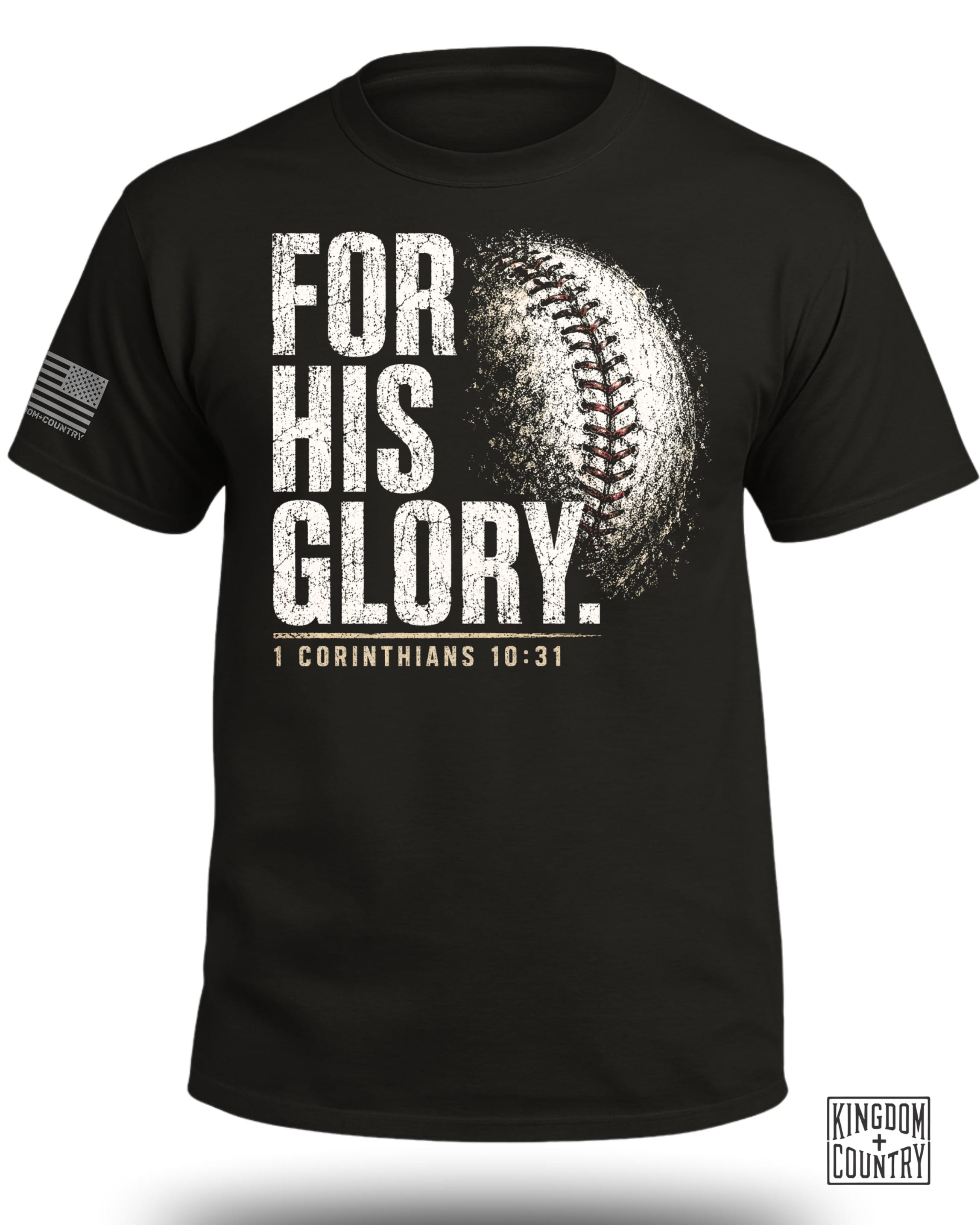 For His Glory Baseball T-Shirt