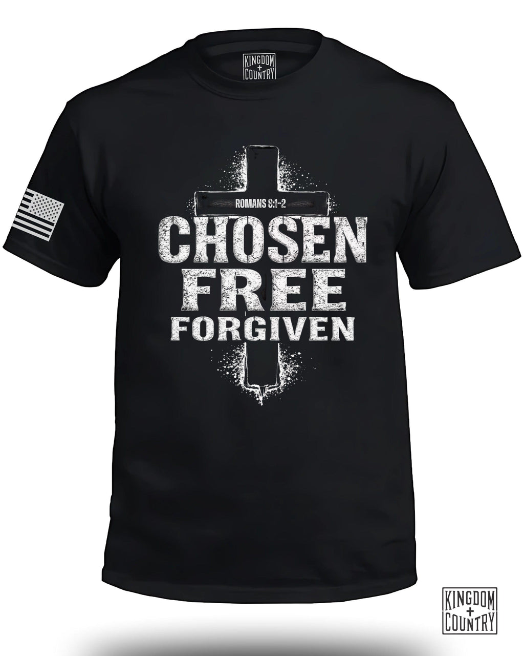 Chosen Free Forgiven Romans 8:1-2 T-Shirt