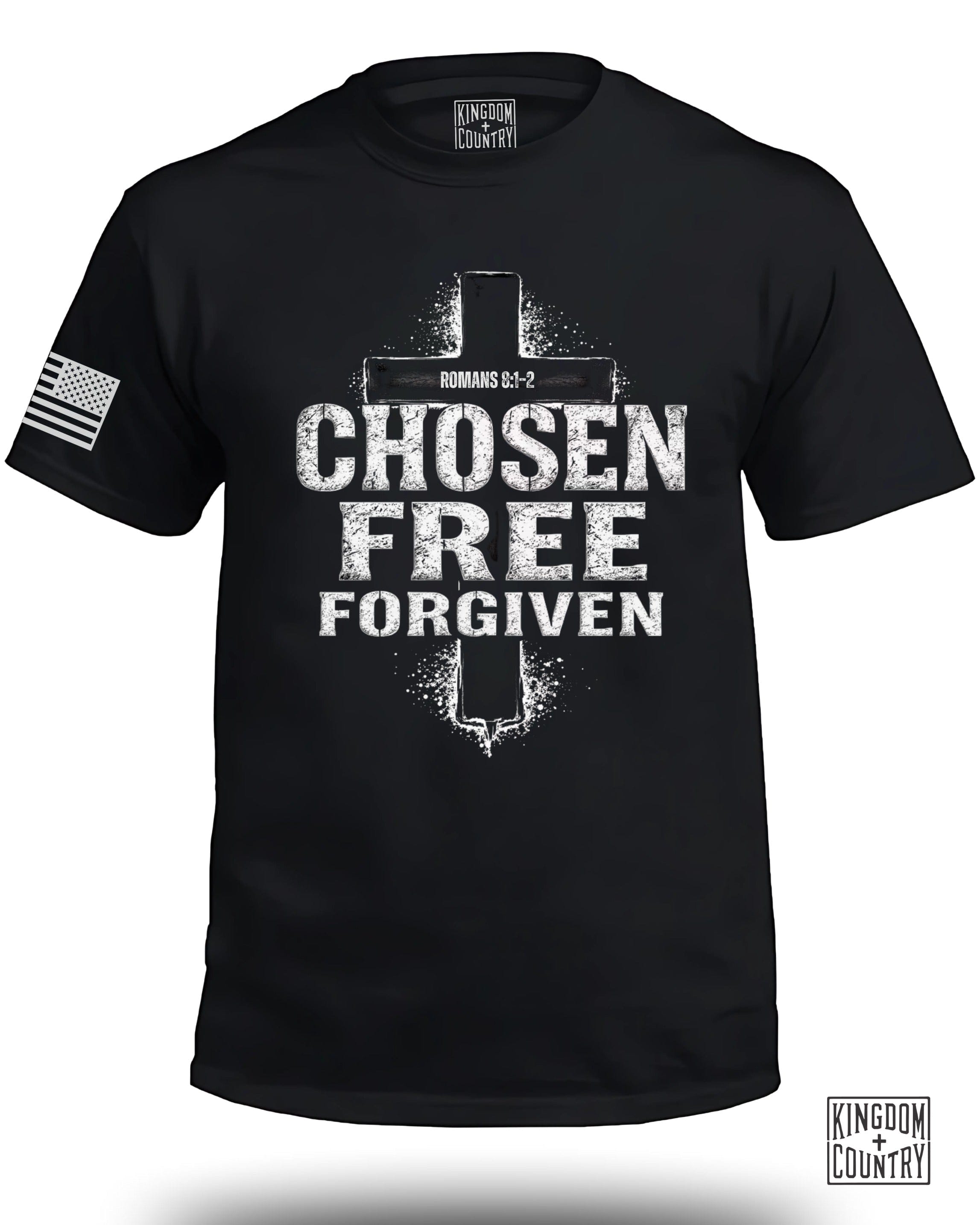 Chosen Free Forgiven Romans 8:1-2 T-Shirt
