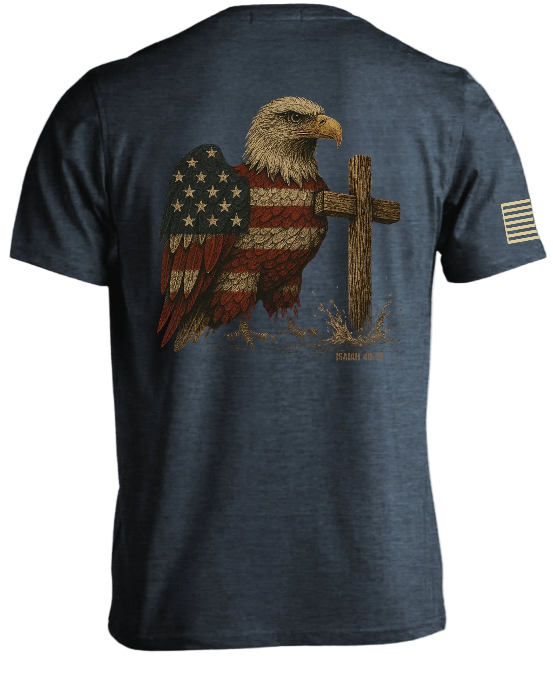 Patriotic Eagle Isaiah 40 31 T-Shirt
