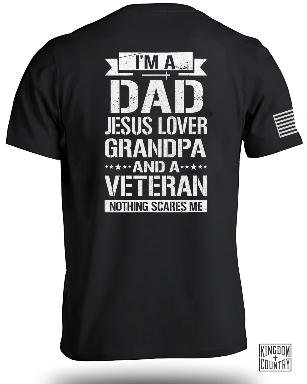 I am A Dad-Jesus Lover-Grandpa-Veteran T-Shirt