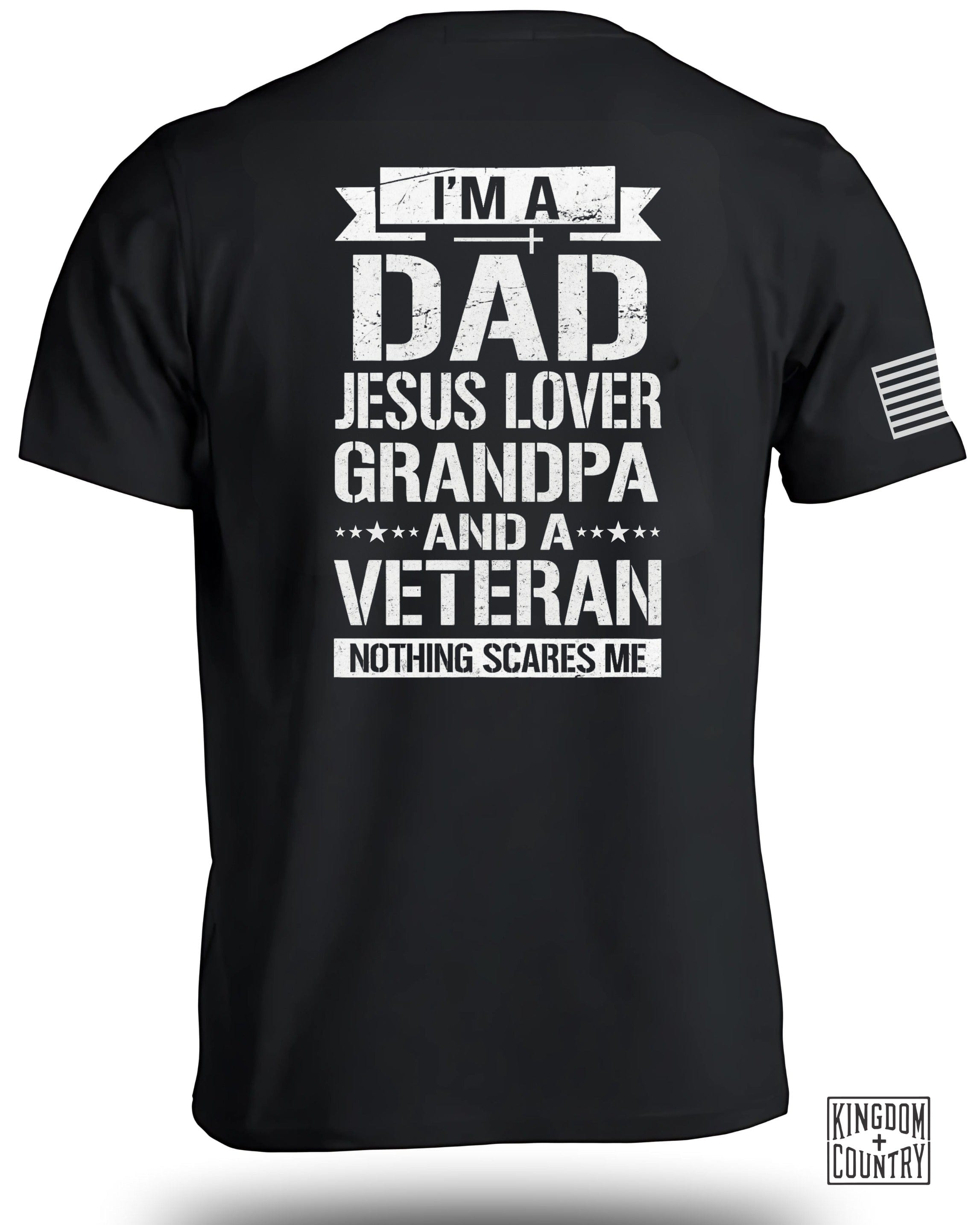 I am A Dad-Jesus Lover-Grandpa-Veteran T-Shirt