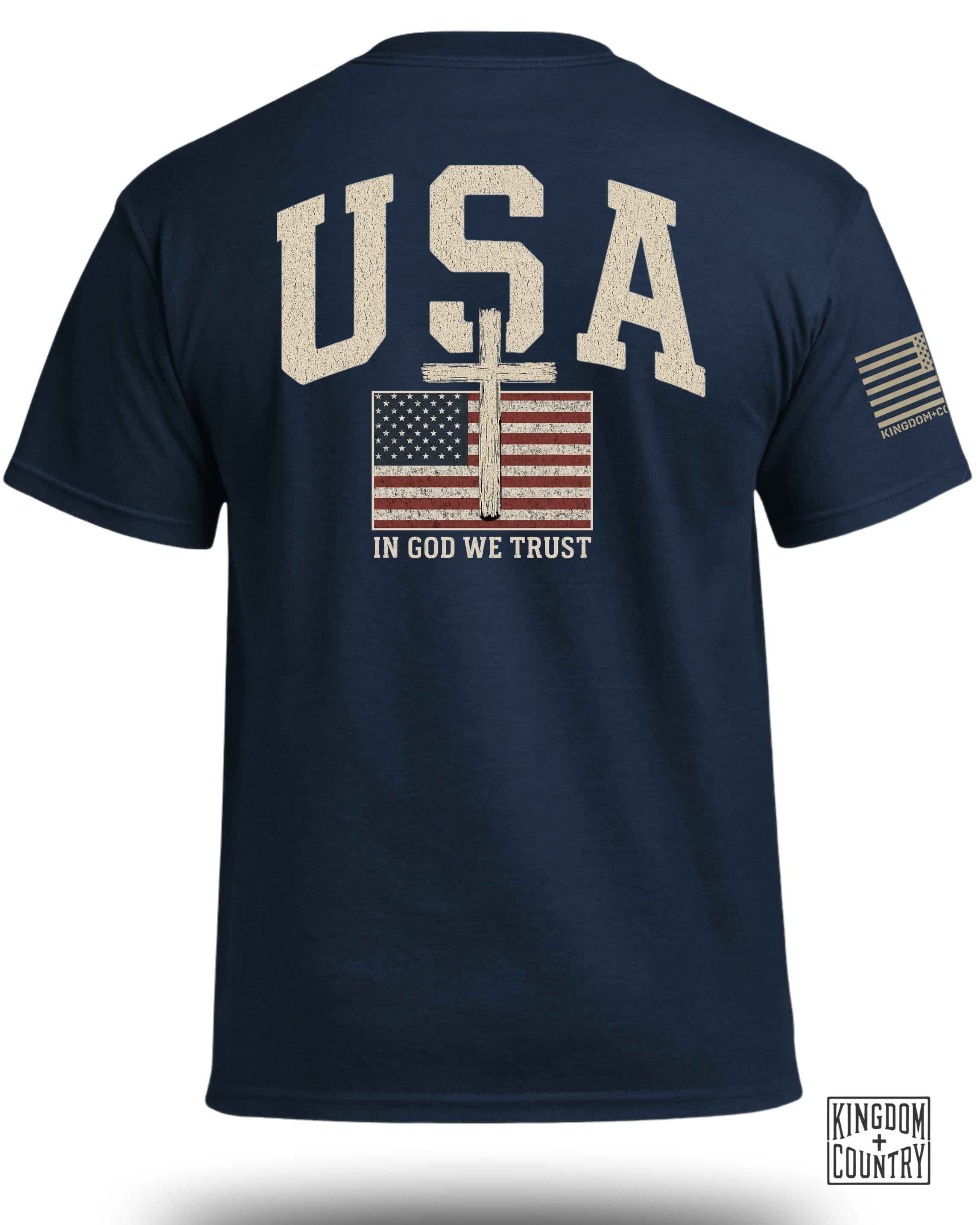 USA Flag Cross Patriotic T-Shirt