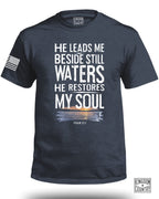 He Leads Me Beside Still Waters T-Shirt