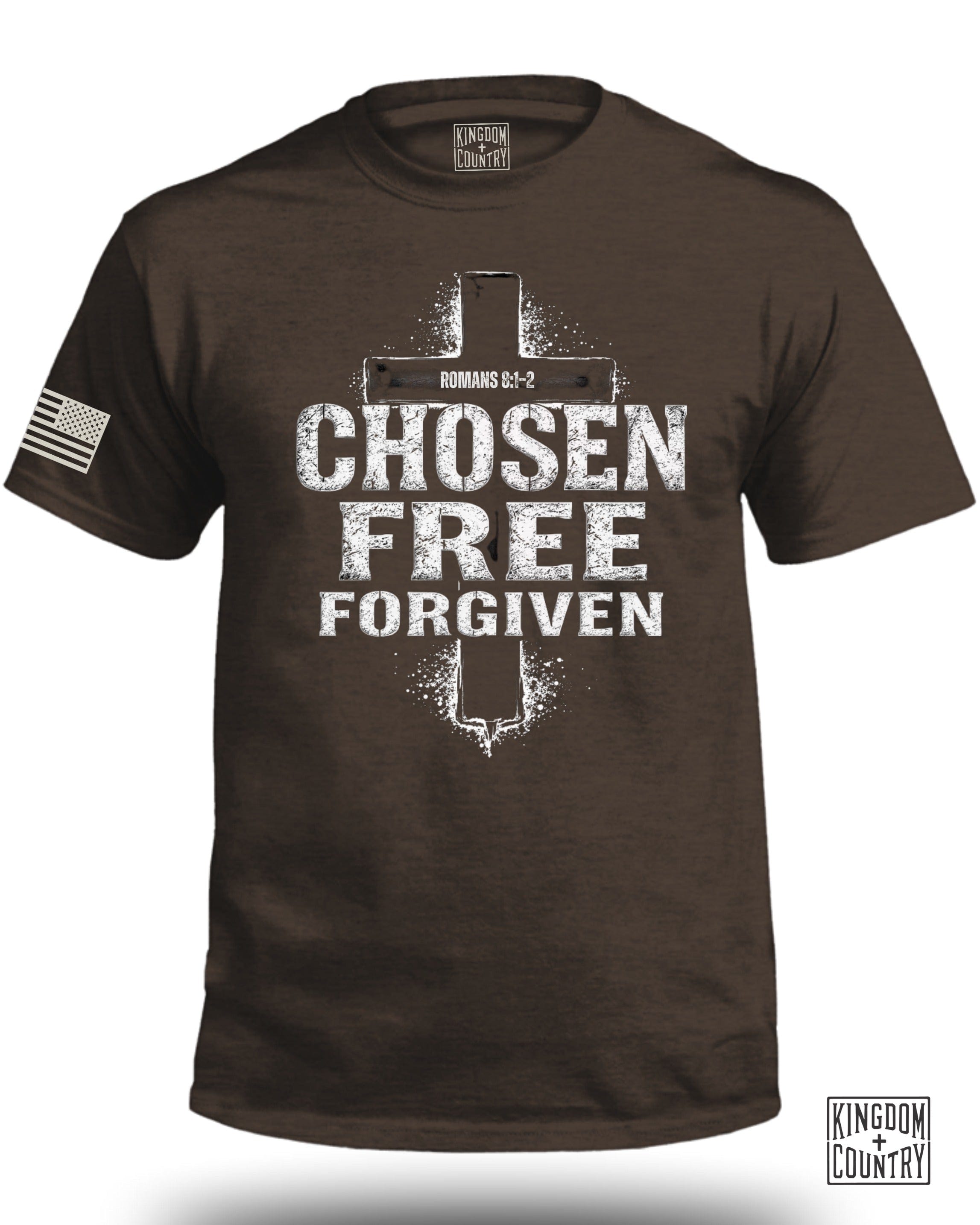 Chosen Free Forgiven Romans 8:1-2 T-Shirt