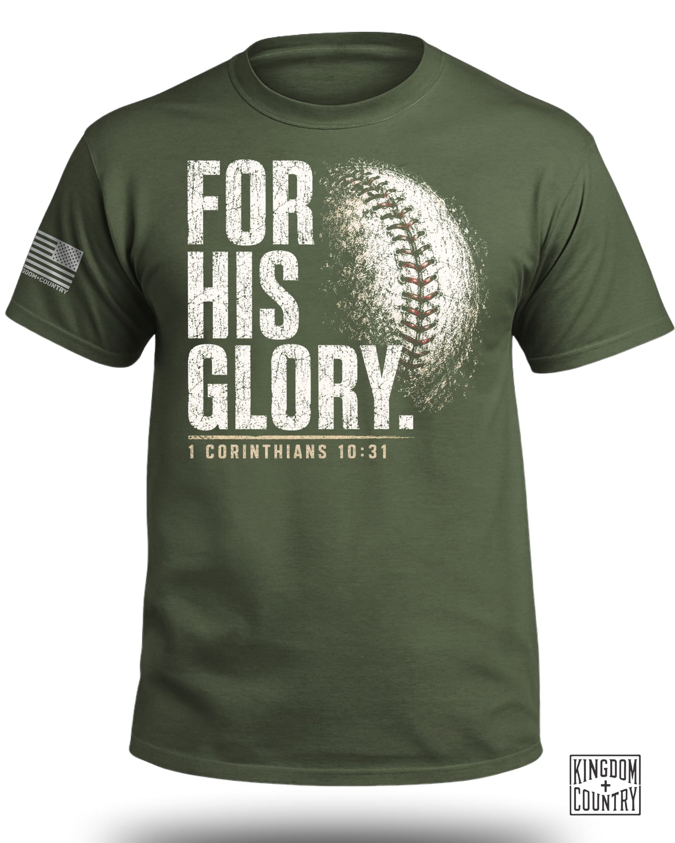 For His Glory Baseball T-Shirt