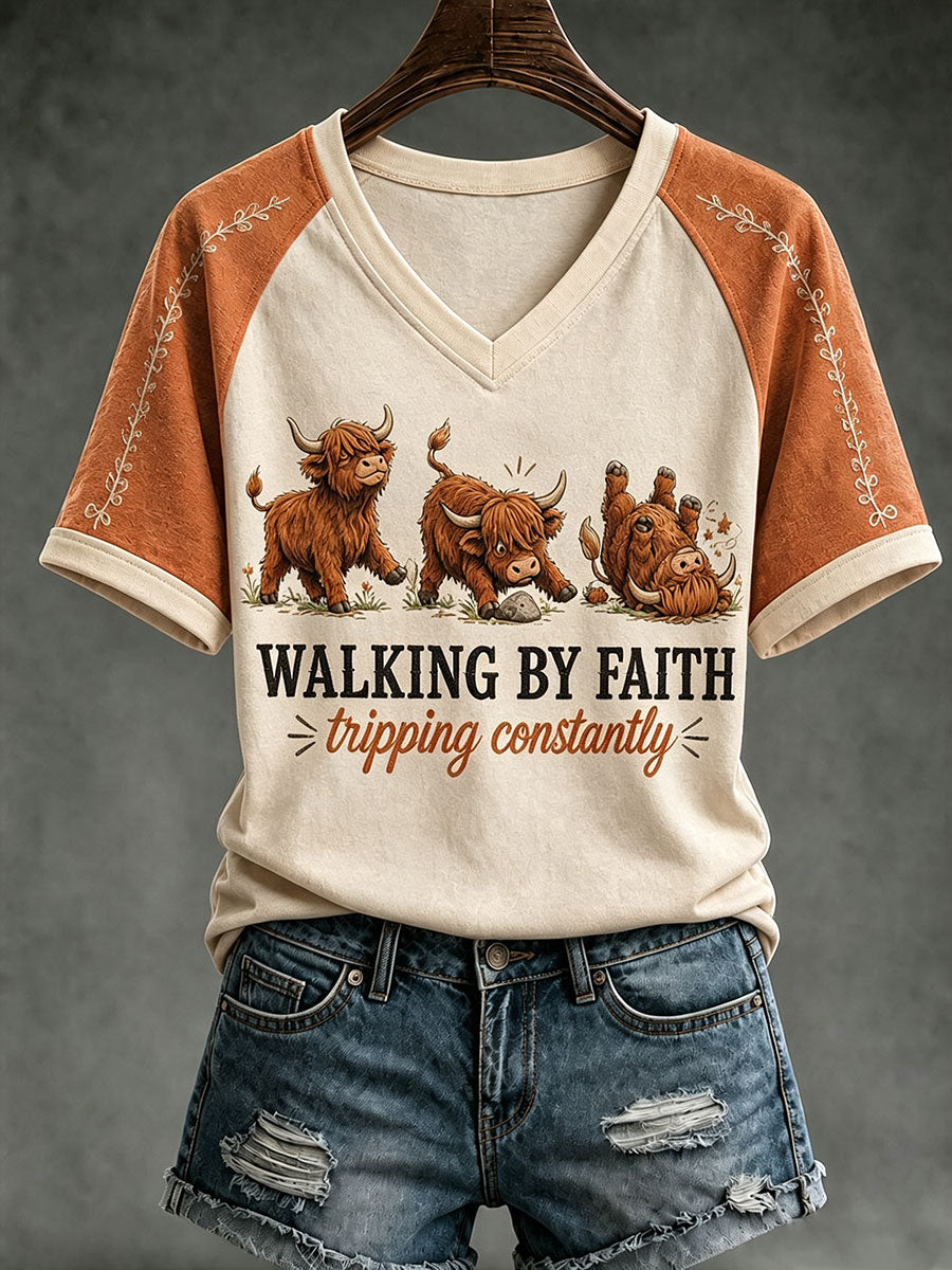 Women's WalkingG By Faith Tripping Constantly T-shirt