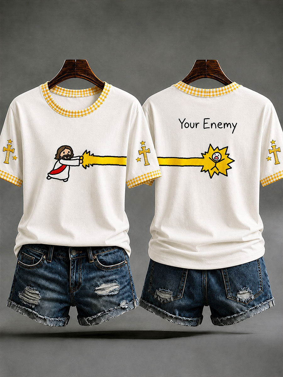 Women's "Jesus' Energy Is My Energy" Fun Faith Casual T-shirt